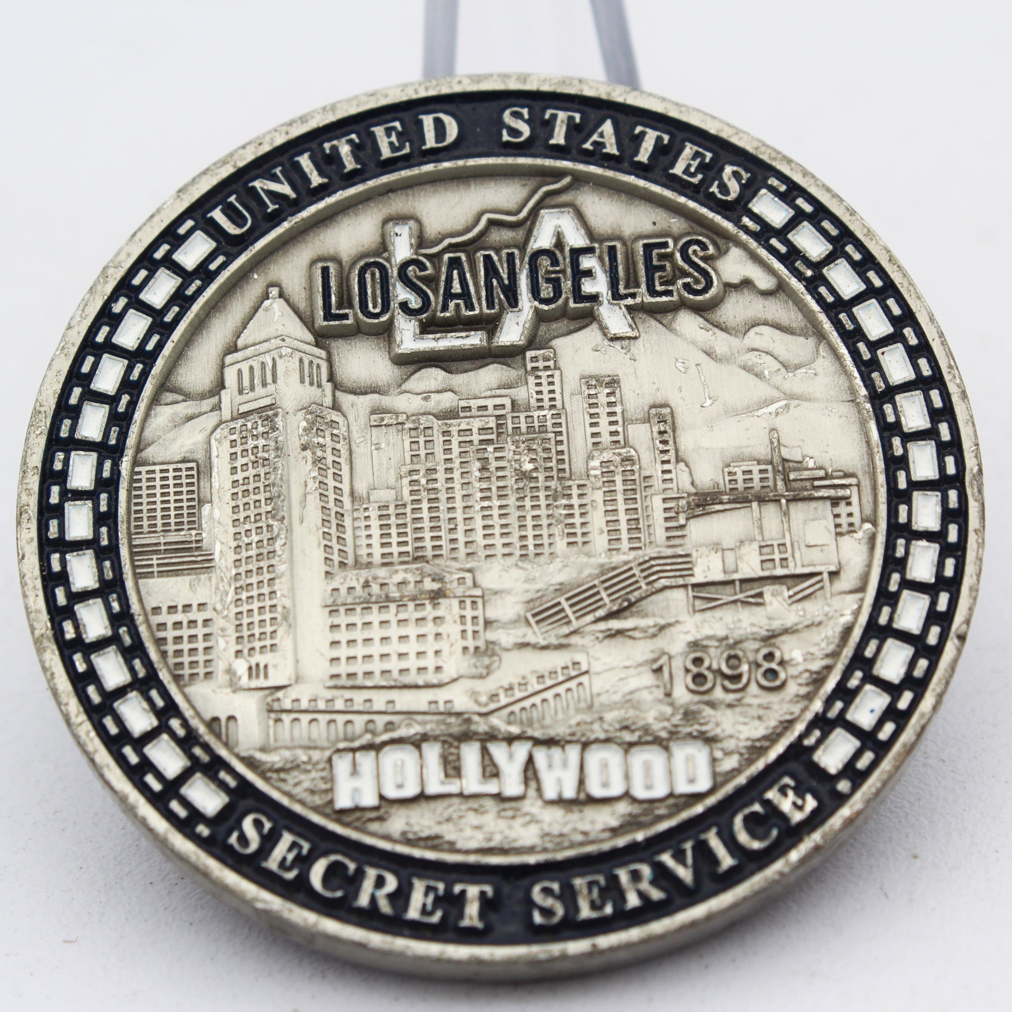 US Secret Service Los Angeles Hollywood Challenge Coin 1.75 Inch Pre-owned