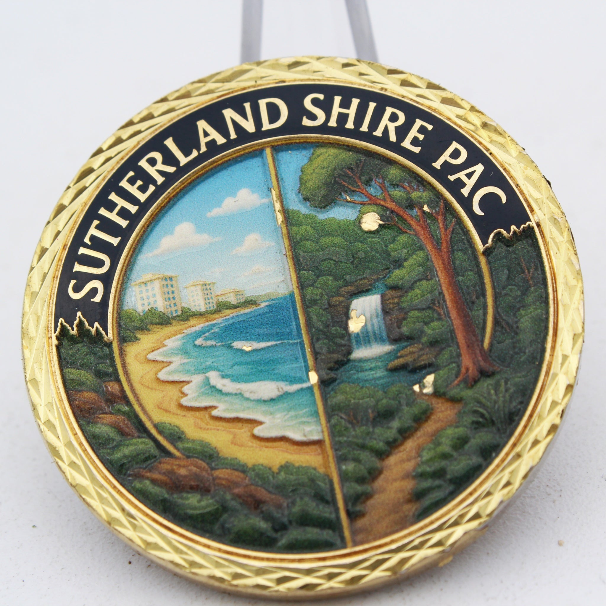NSW Police Force Sutherland Shire PAC Challenge Coin Australia 1.65 Inch Pre-owned