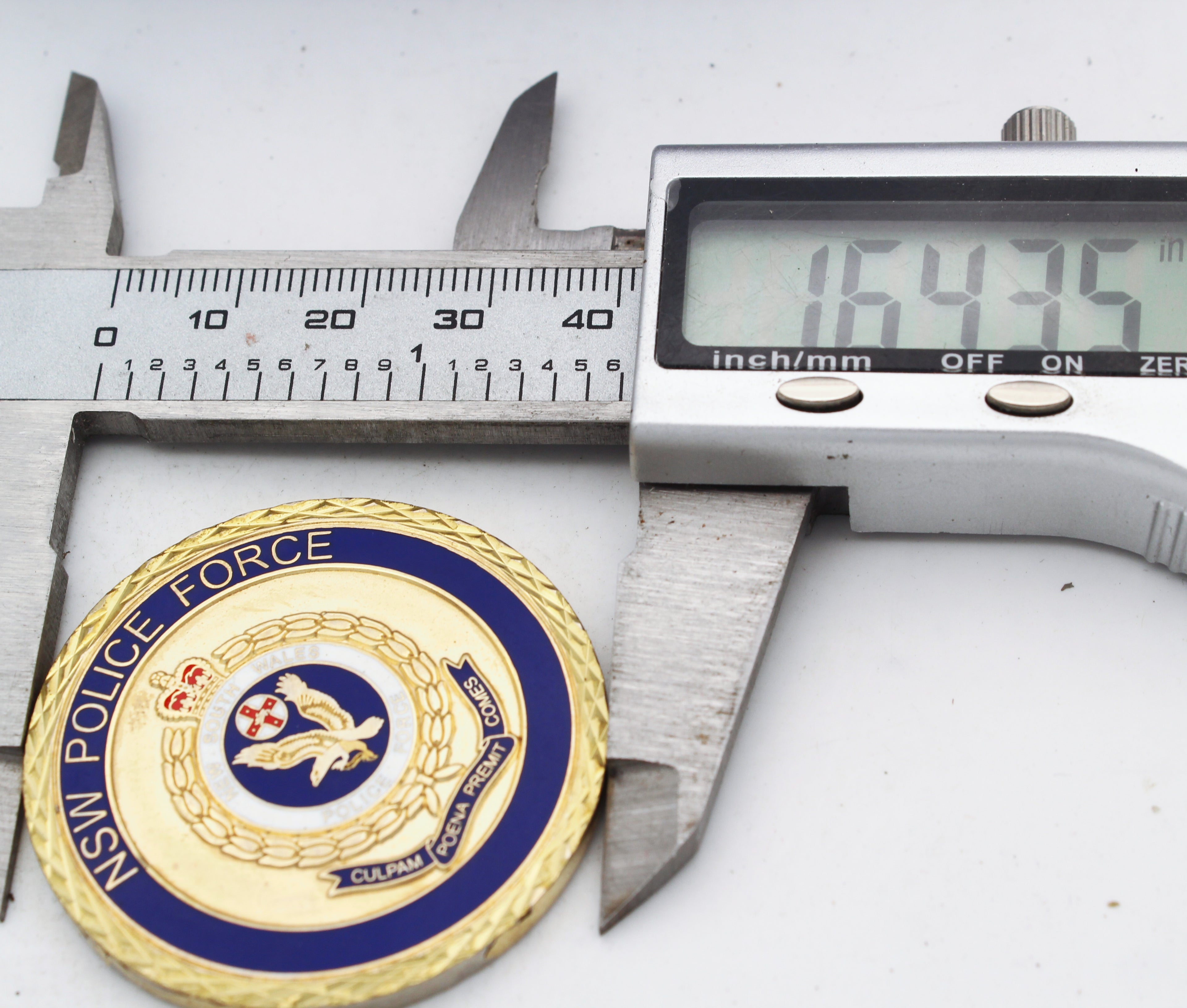 NSW Police Force Sutherland Shire PAC Challenge Coin Australia 1.65 Inch Pre-owned