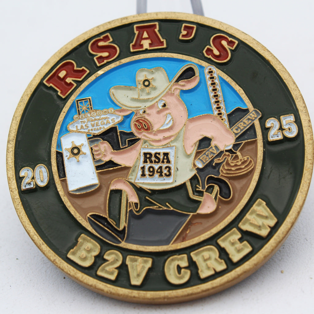 Riverside Sheriffs Association RSA B2V Crew 2025 Challenge Coin 1.75 Inch Pre-owned