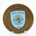Fort Myers FL Fire Rescue Challenge Coin 1901 Fire Department Collectible Pre-owned