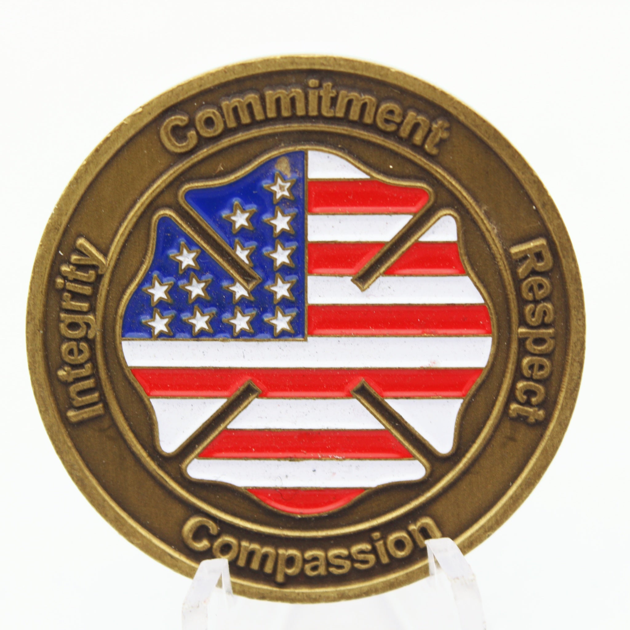 Fort Myers FL Fire Rescue Challenge Coin 1901 Fire Department Collectible Pre-owned