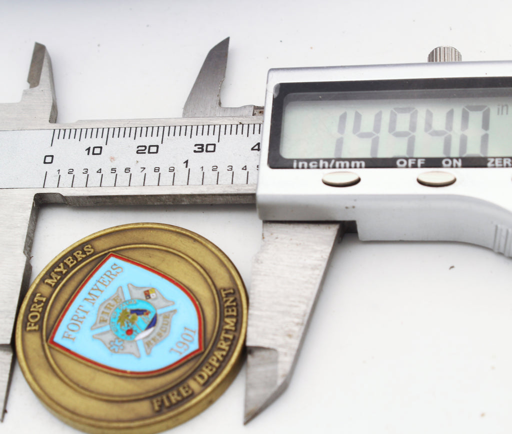 Fort Myers FL Fire Rescue Challenge Coin 1901 Fire Department Collectible Pre-owned