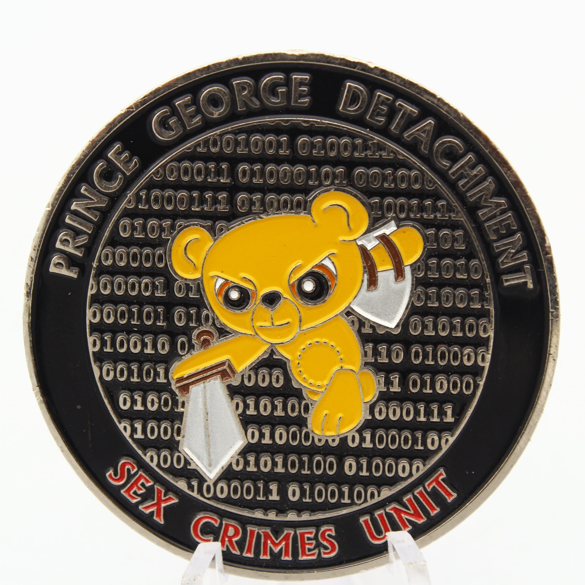 Royal Canadian Mounted Police Prince George Detachment Sex Crimes Unit Challenge Coin 1.75 Inch Pre-owned