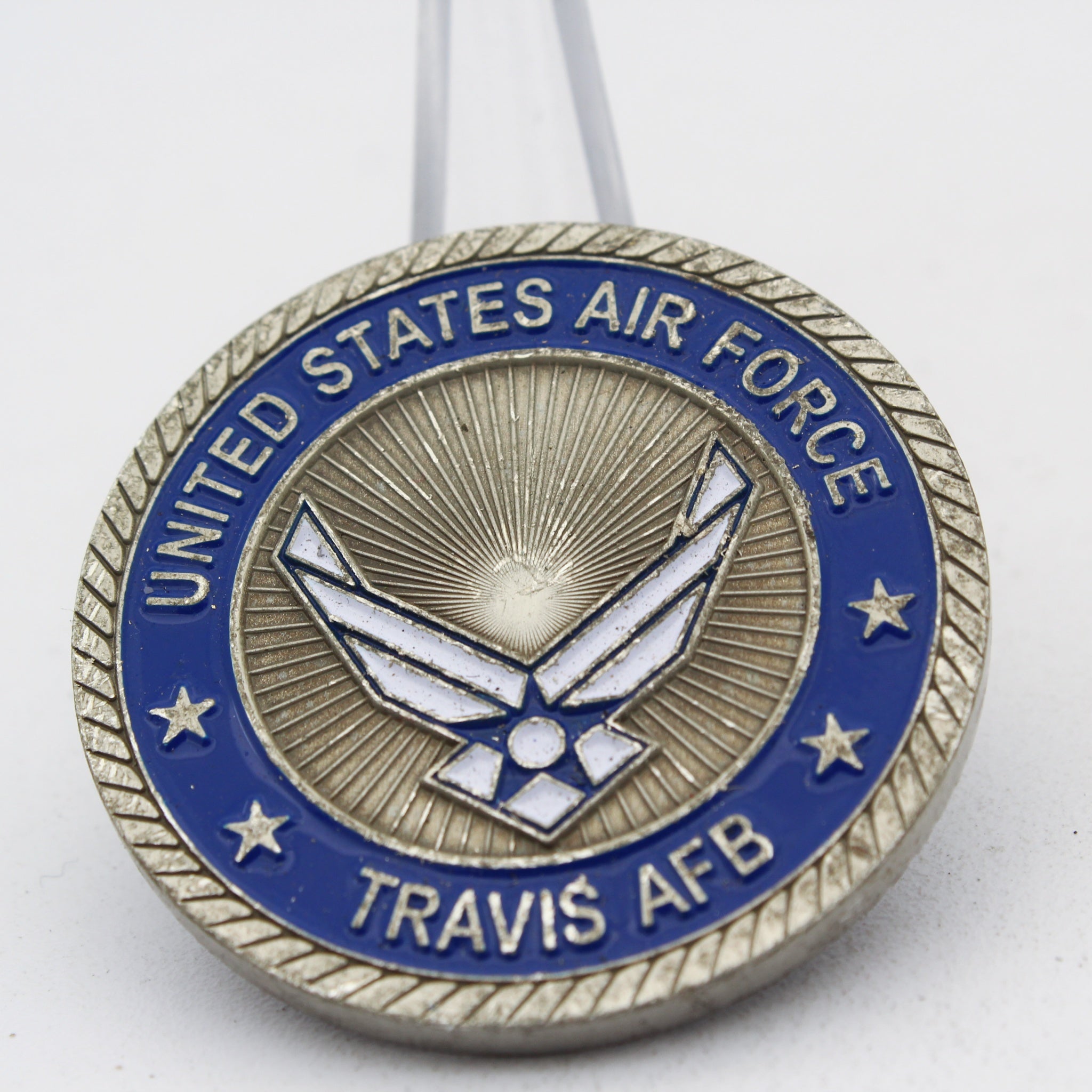 60th Air Mobility Wing Travis AFB United States Air Force Challenge Coin 1.6" Copper Used