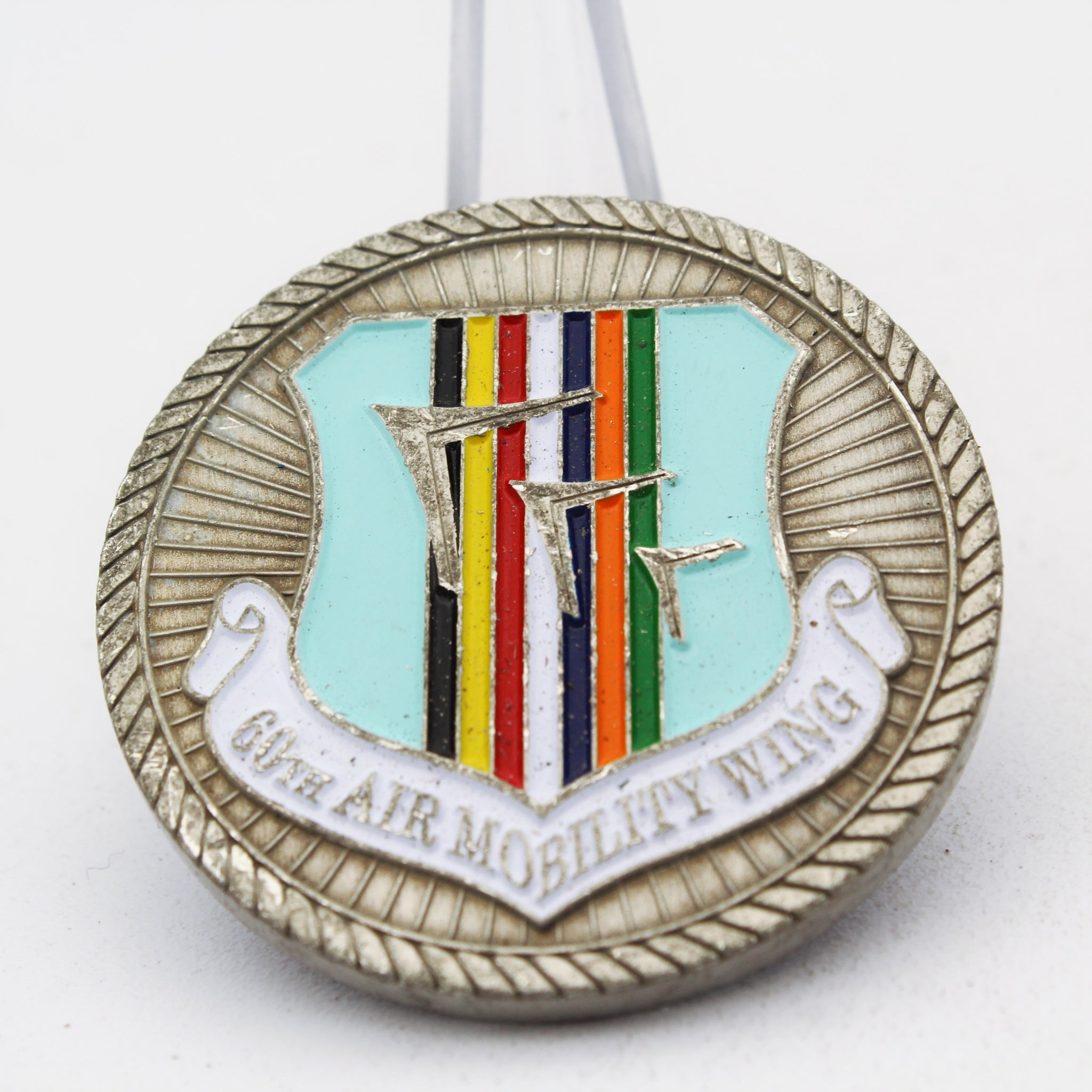 60th Air Mobility Wing Travis AFB United States Air Force Challenge Coin 1.6" Copper Used