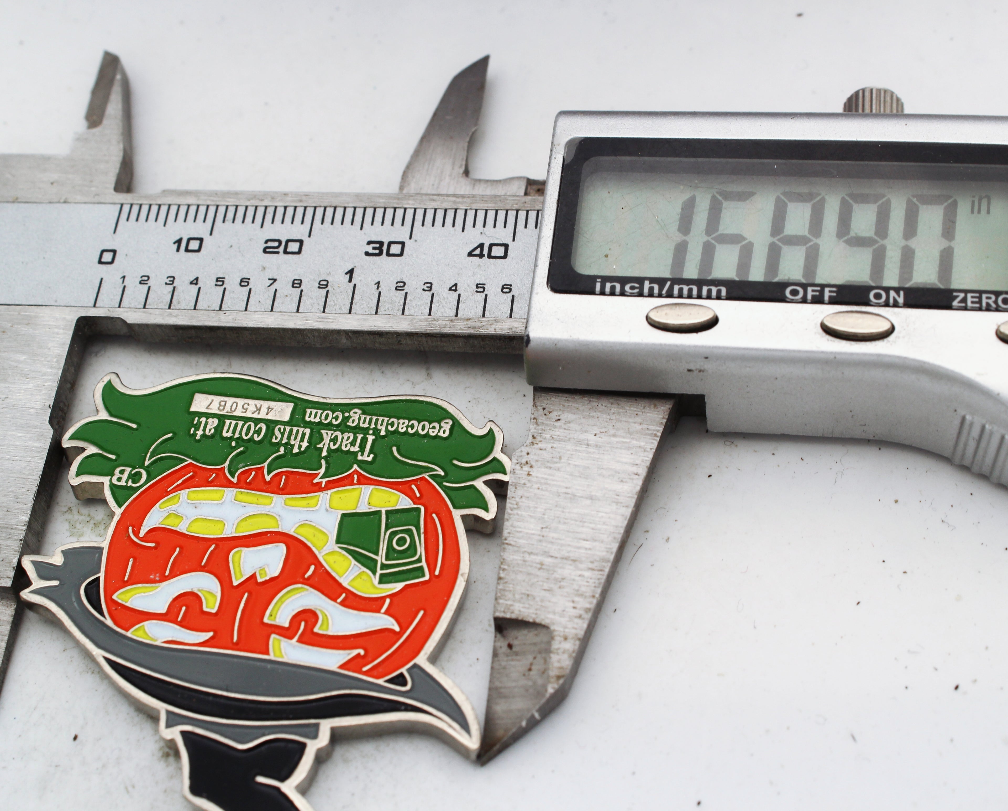 Halloween Witch Pumpkin Geocaching Trackable Challenge Coin 1.65 Inch Pre-owned