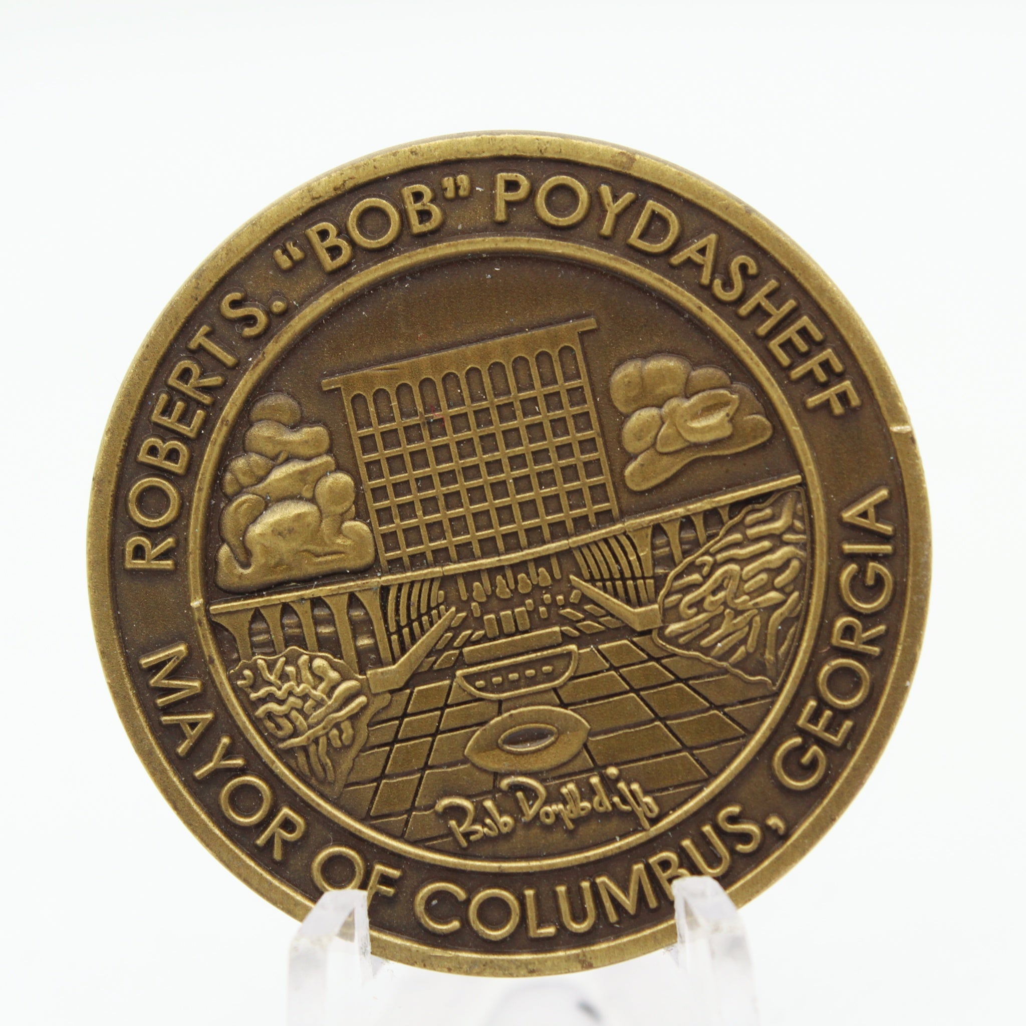 Robert “Bob” Poydasheff Mayor of Columbus Georgia Challenge Coin 1.5 Inch Pre-owned