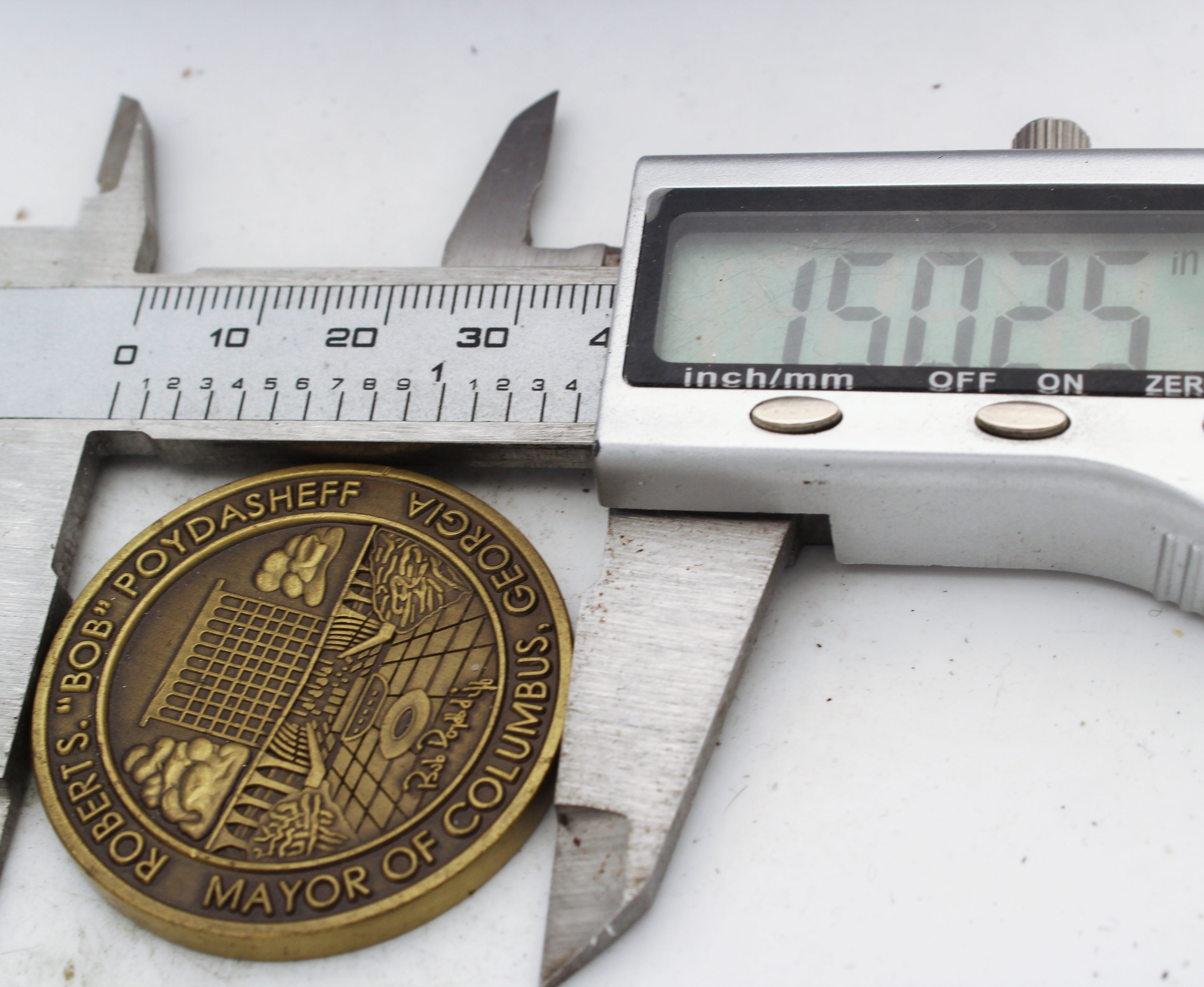 Robert “Bob” Poydasheff Mayor of Columbus Georgia Challenge Coin 1.5 Inch Pre-owned
