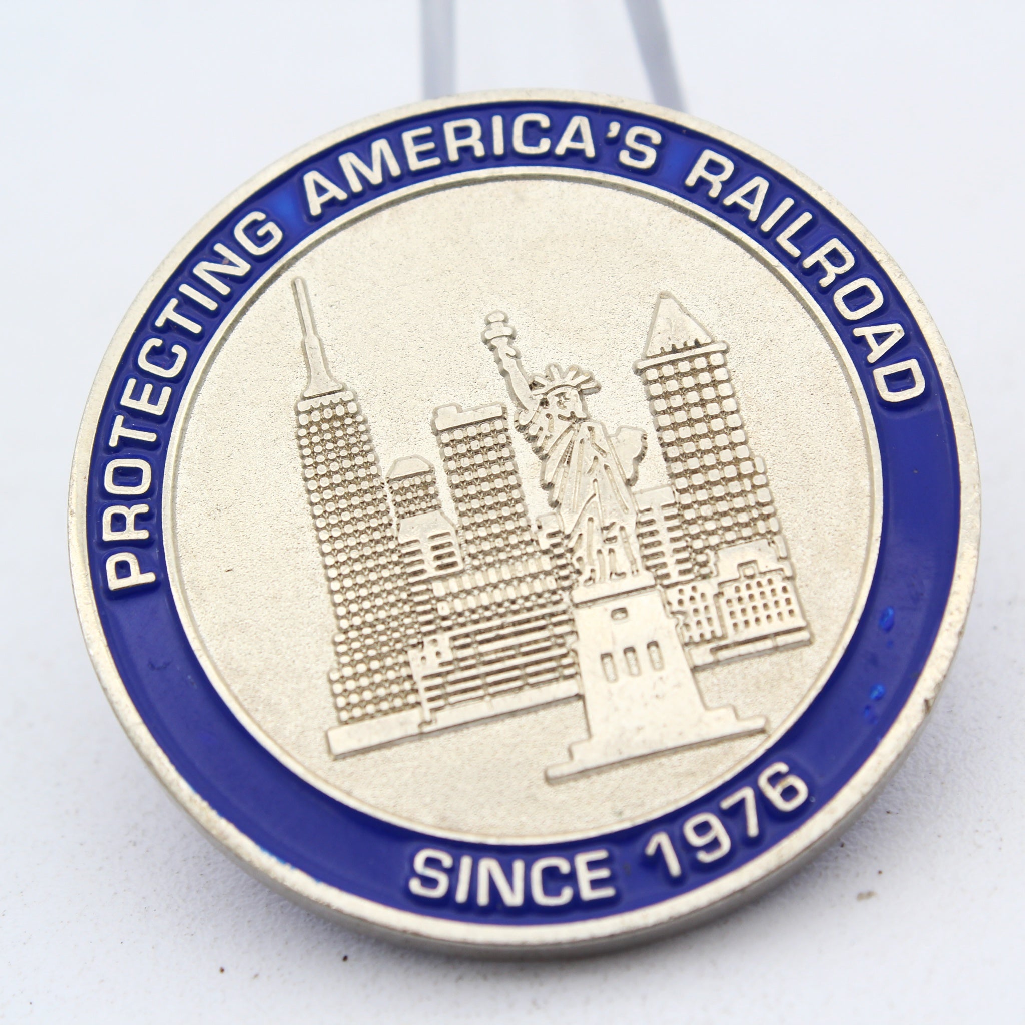Amtrak Police New York Division Challenge Coin 1.5'' Copper Railroad Police Medallion Pre-Owned