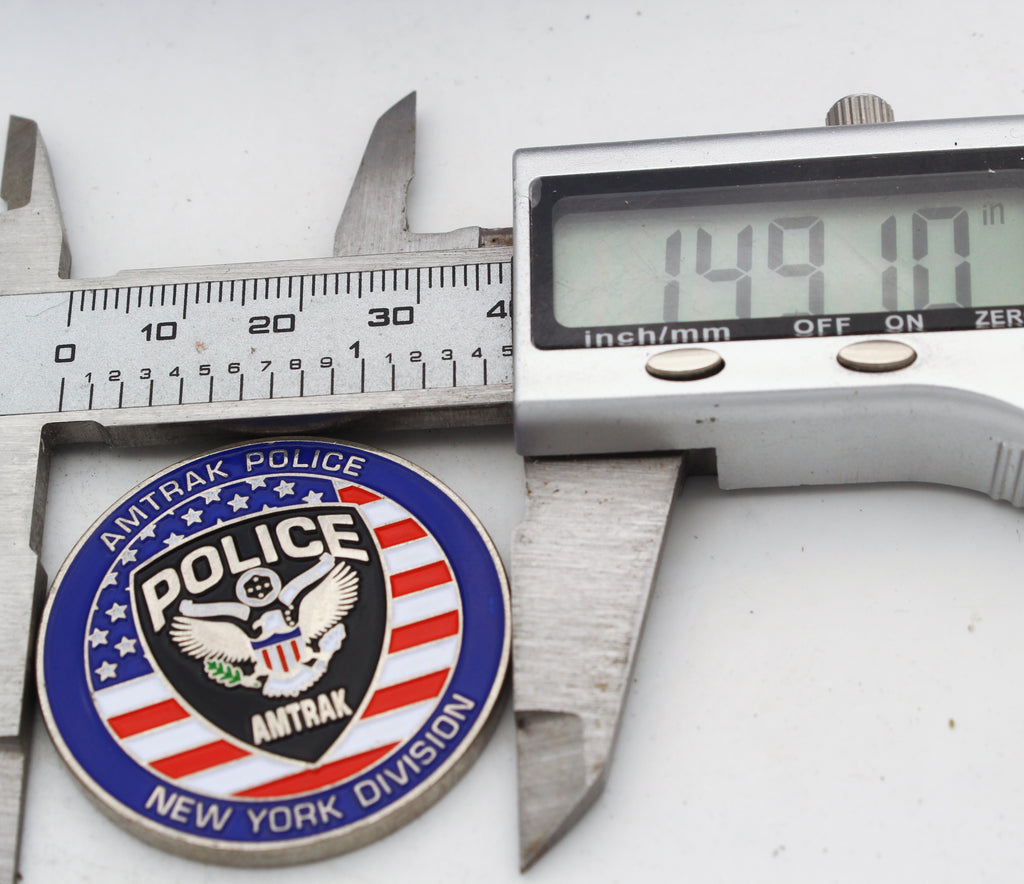 Amtrak Police New York Division Challenge Coin 1.5'' Copper Railroad Police Medallion Pre-Owned