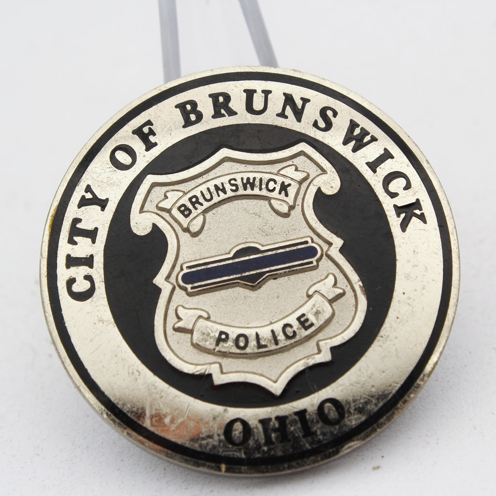Brunswick Police Ohio Challenge Coin 1.5'' Copper Thin Blue Line Law Enforcement Pre-owned