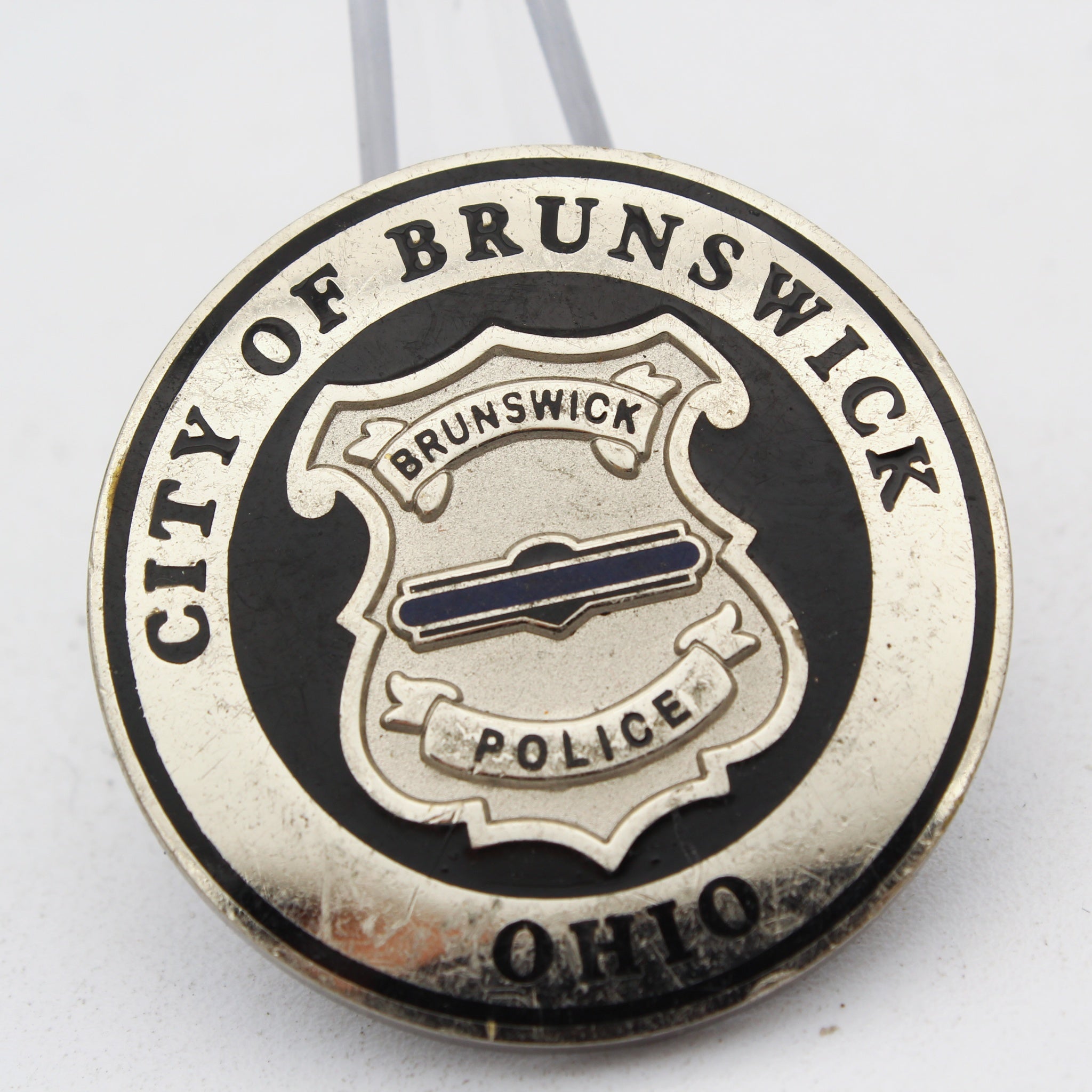 Brunswick Police Ohio Challenge Coin 1.5'' Copper Thin Blue Line Law Enforcement Pre-owned