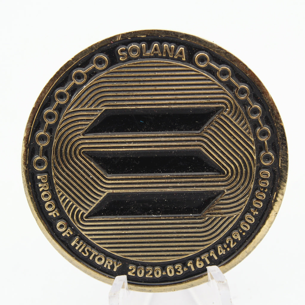 Solana Challenge Coin Solana Beach California Crypto Collectible 1.75" Copper Medallion Pre-owned
