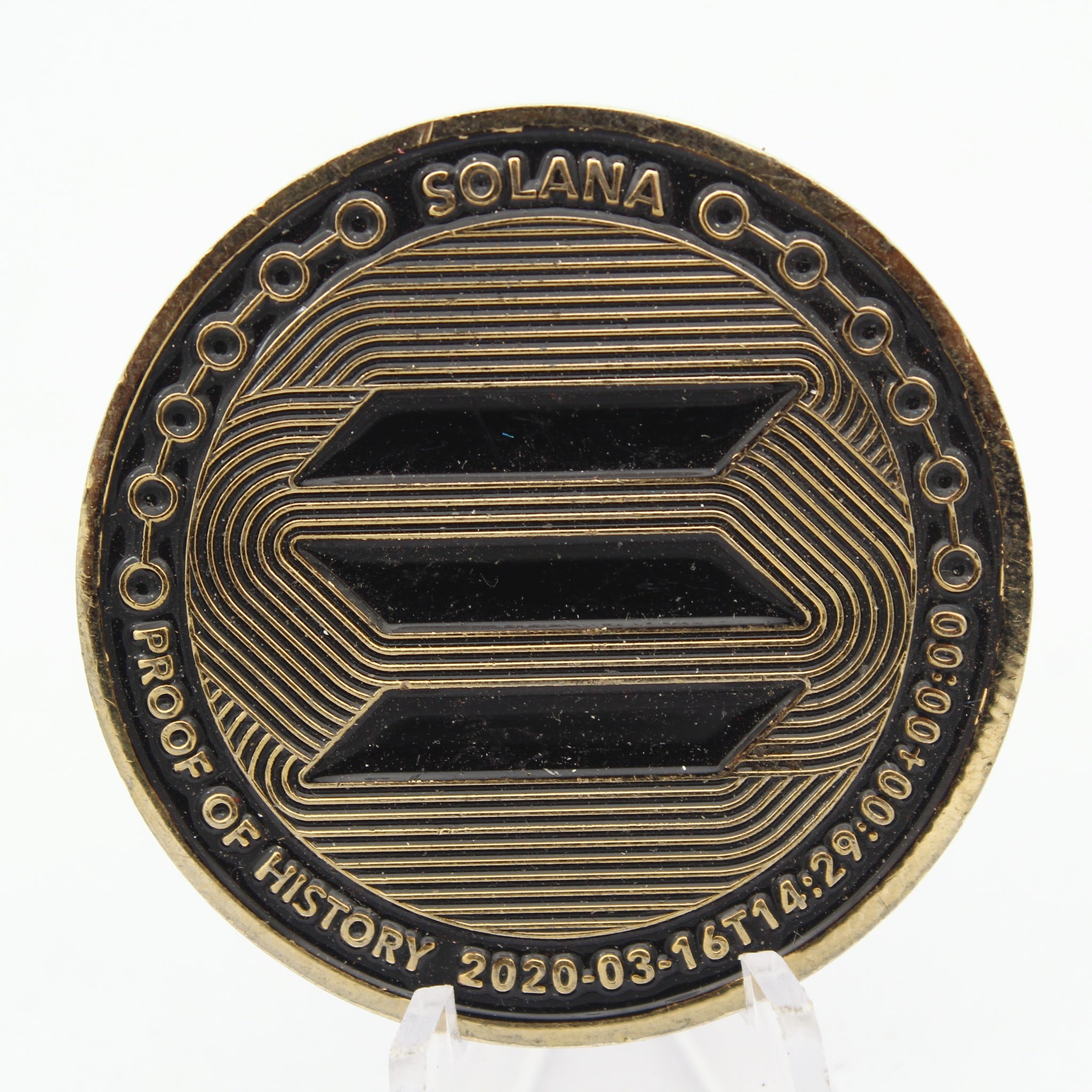 Solana Challenge Coin Solana Beach California Crypto Collectible 1.75" Copper Medallion Pre-owned