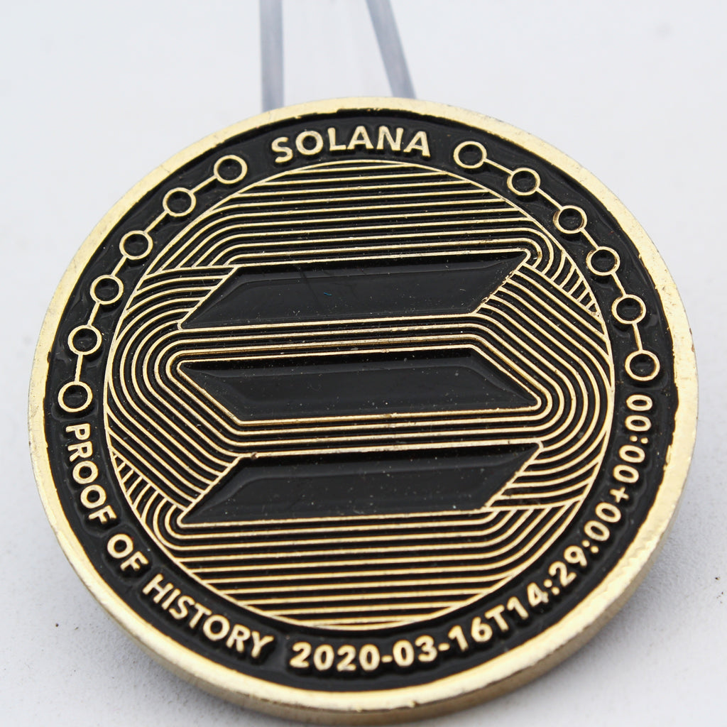 Solana Challenge Coin Solana Beach California Crypto Collectible 1.75" Copper Medallion Pre-owned