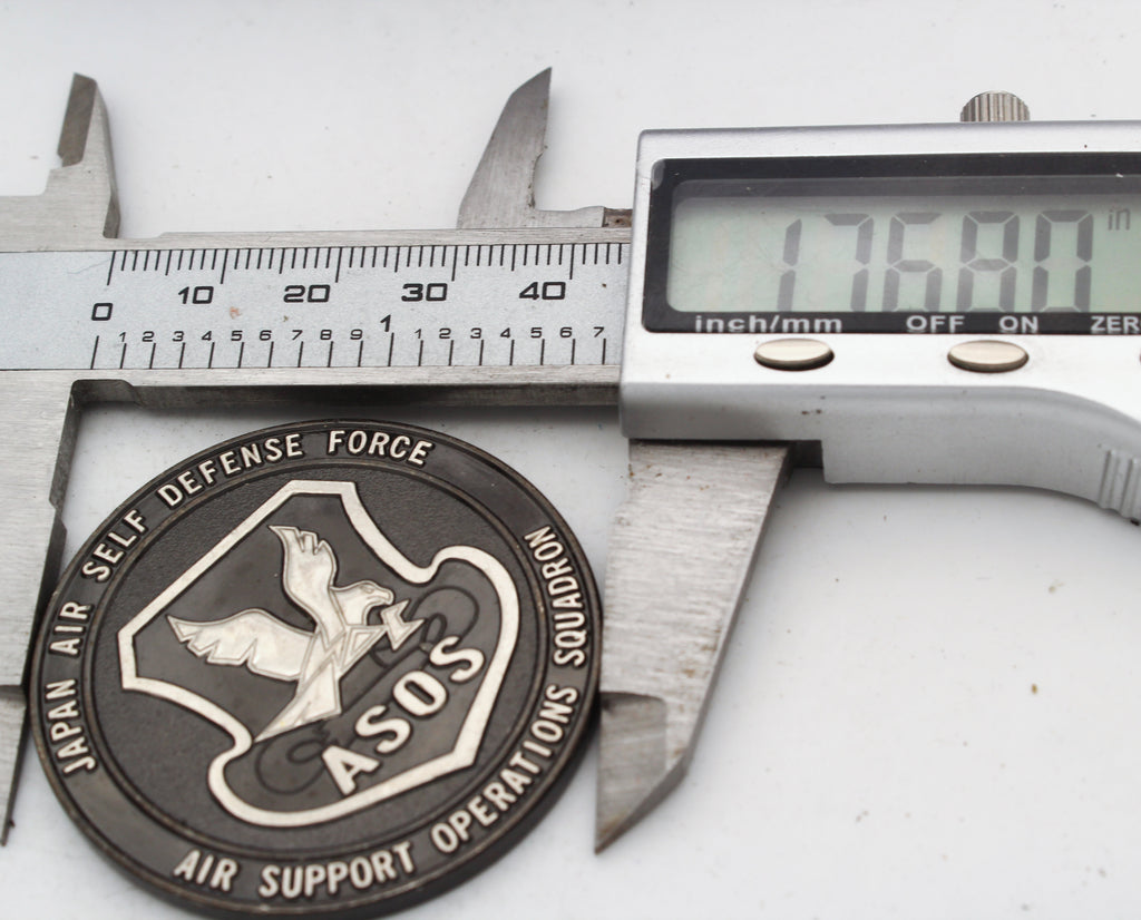 Japan Air Self Defense Force ASOS Challenge Coin 1.75" Copper JASDF Air Support Operations
