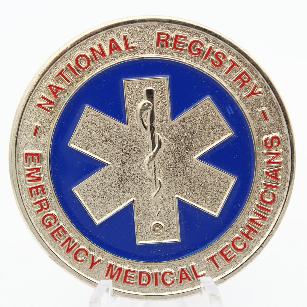 National Registry EMT Challenge Coin 1.75'' Copper EMS Emergency Medical Medallion Pre-Owned