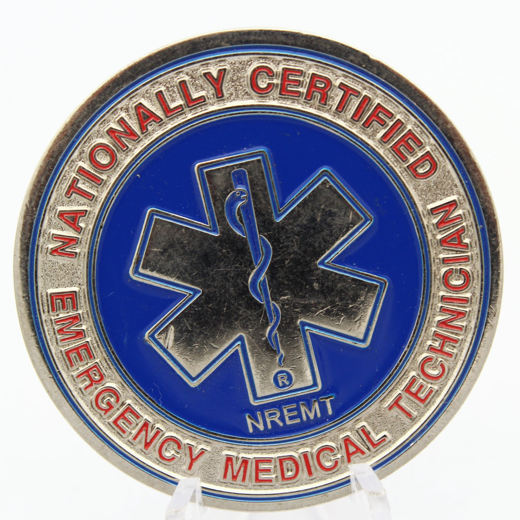 National Registry EMT Challenge Coin 1.75'' Copper EMS Emergency Medical Medallion Pre-Owned
