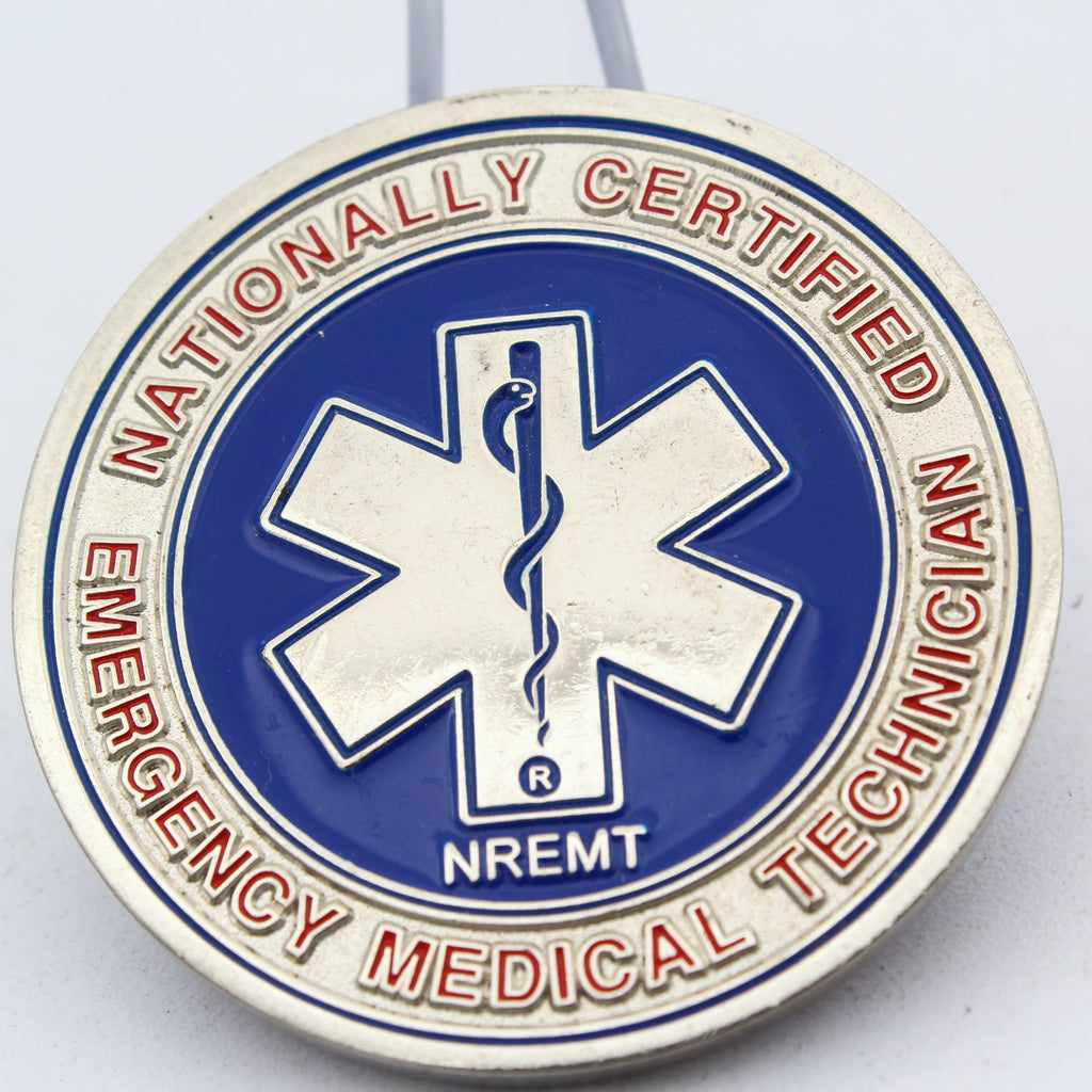 National Registry EMT Challenge Coin 1.75'' Copper EMS Emergency Medical Medallion Pre-Owned