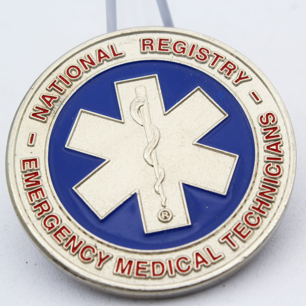 National Registry EMT Challenge Coin 1.75'' Copper EMS Emergency Medical Medallion Pre-Owned