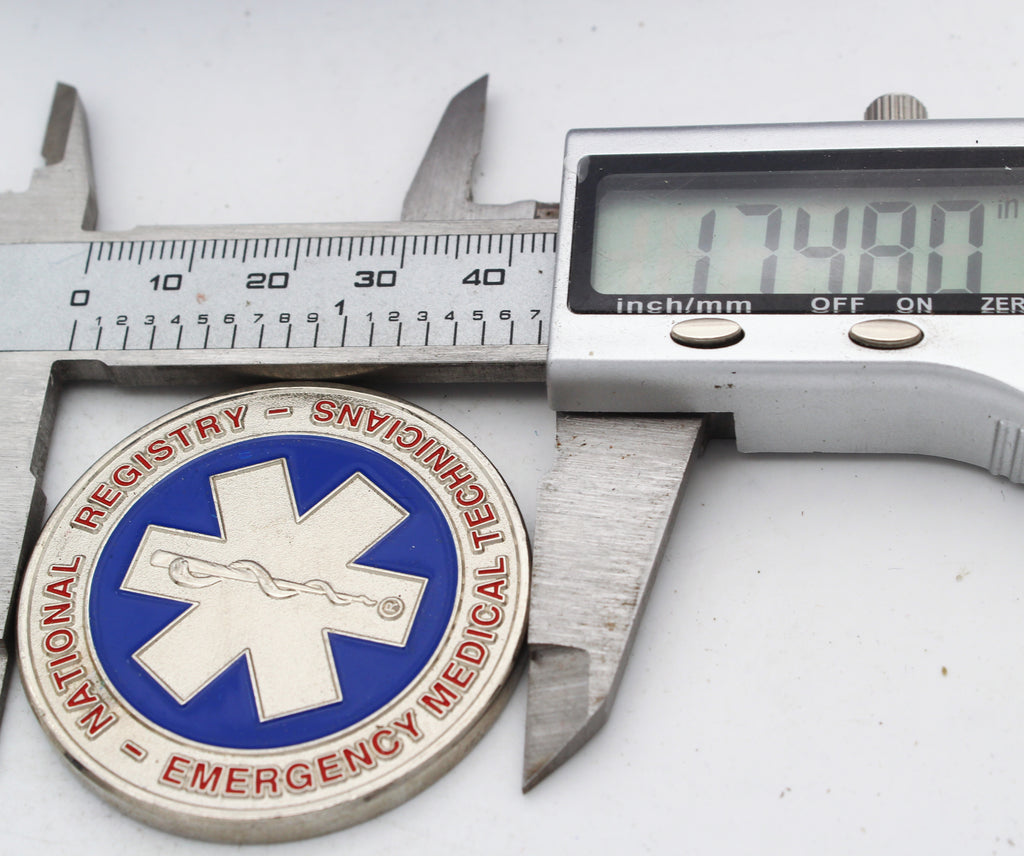 National Registry EMT Challenge Coin 1.75'' Copper EMS Emergency Medical Medallion Pre-Owned
