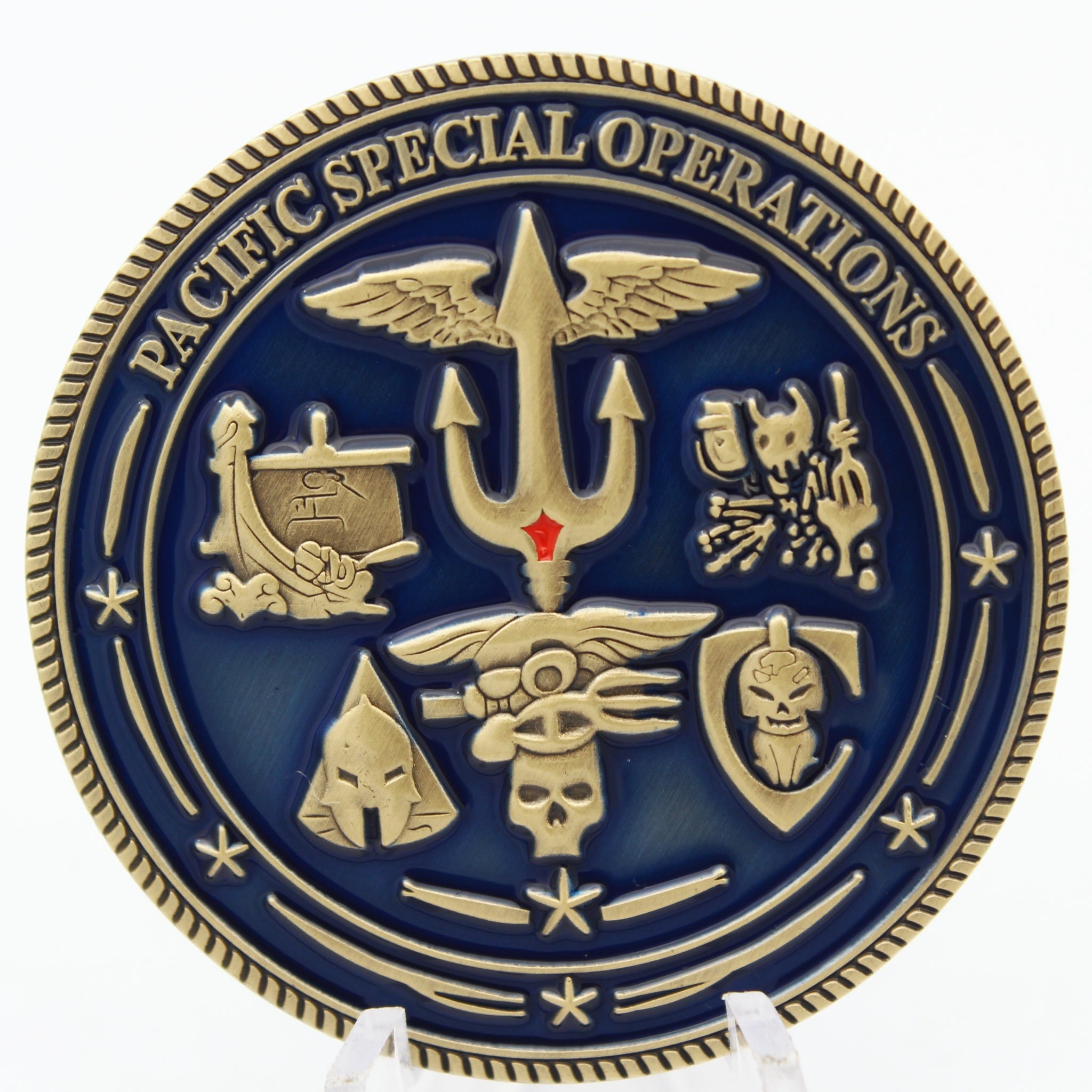 Navy Seal Team Pacific Special Operations Challenge Coin 1.75 Inch Pre-Owned