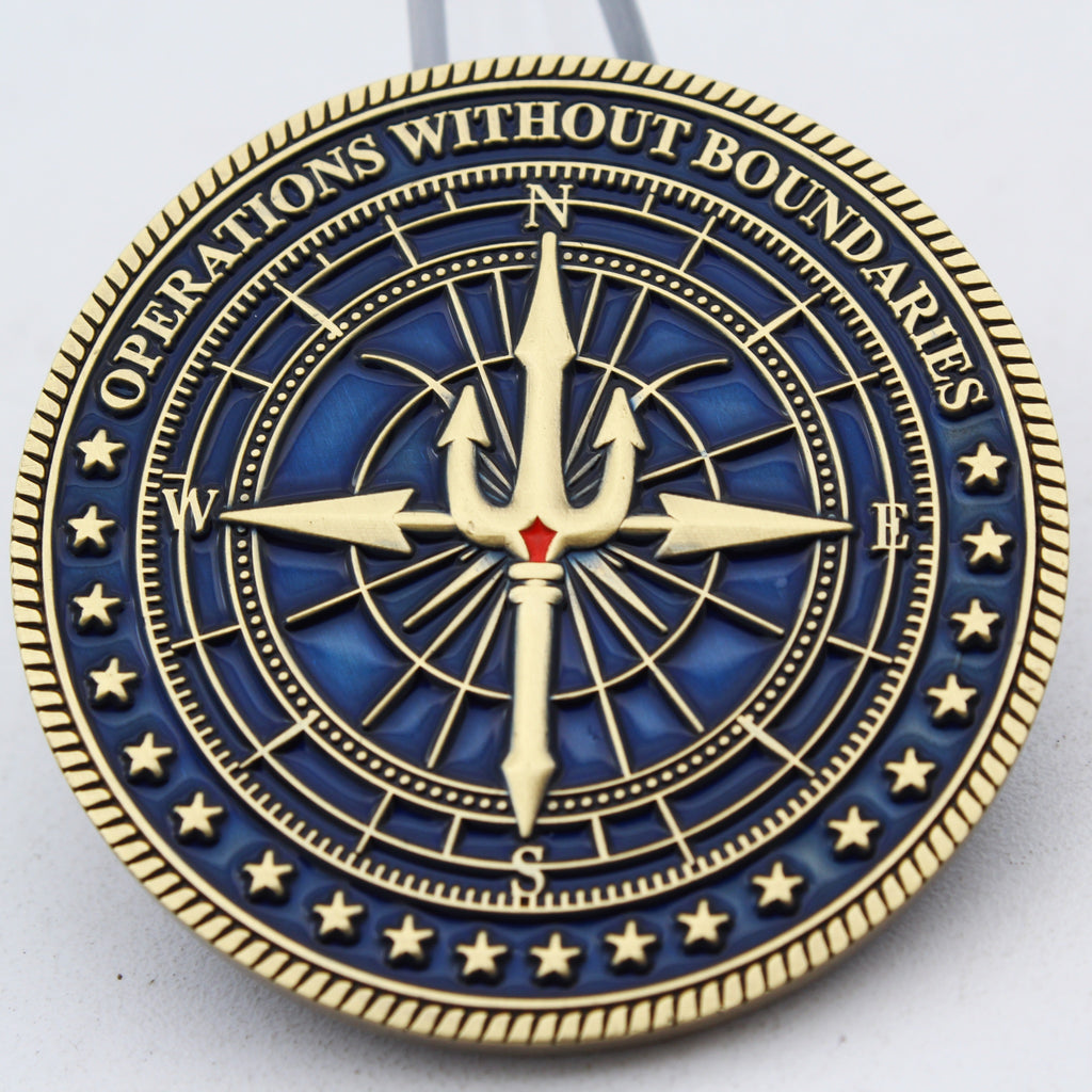 Navy Seal Team Pacific Special Operations Challenge Coin 1.75 Inch Pre-Owned