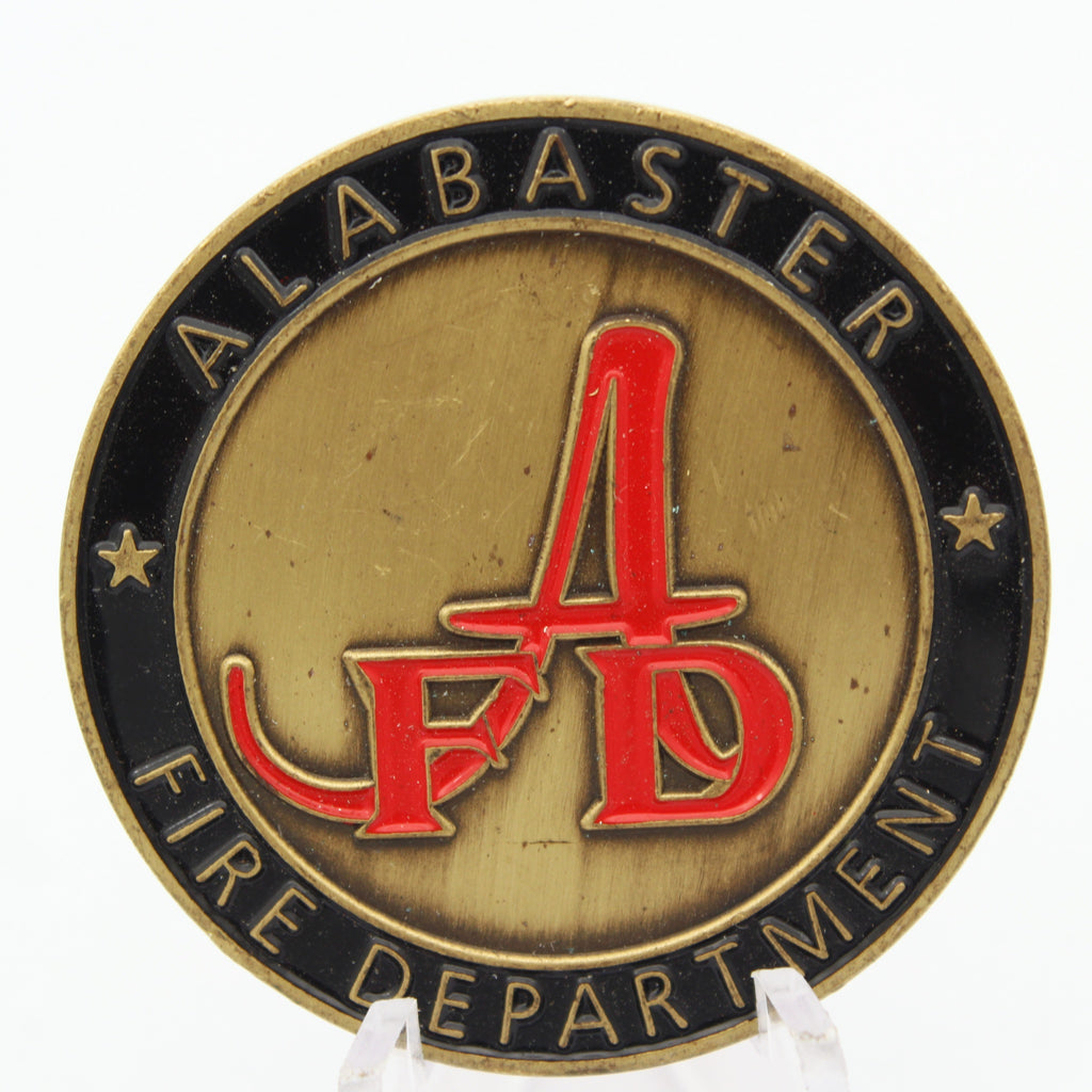 Alabaster Fire Department IAFF Local 4142 AFL-CIO CLC Challenge Coin 1.5" Pre-Owned