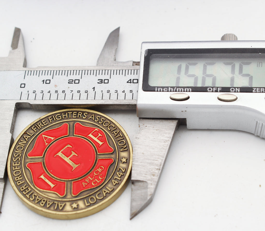 Alabaster Fire Department IAFF Local 4142 AFL-CIO CLC Challenge Coin 1.5" Pre-Owned