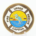 Upper Captiva Fire Rescue 30th Anniversary Challenge Coin 1.75" Pre-Owned