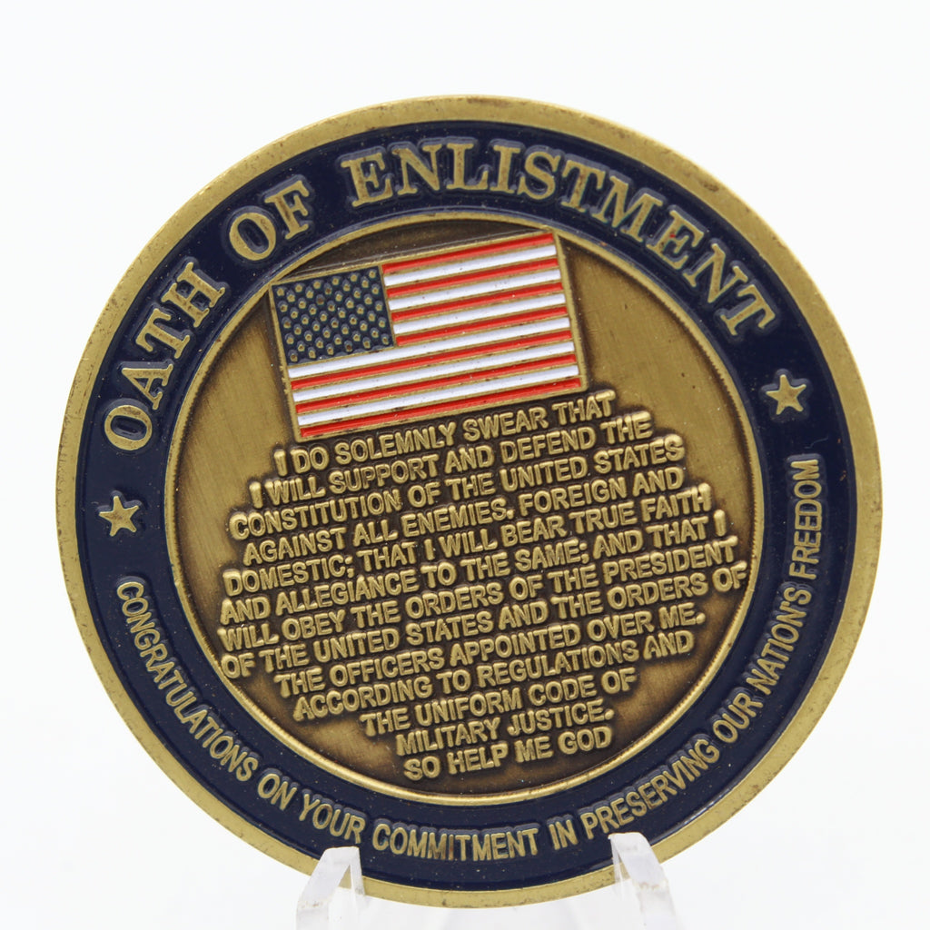 USS Harpers Ferry LSD-49 Challenge Coin US Navy Oath of Enlistment 1.75" Pre-Owned
