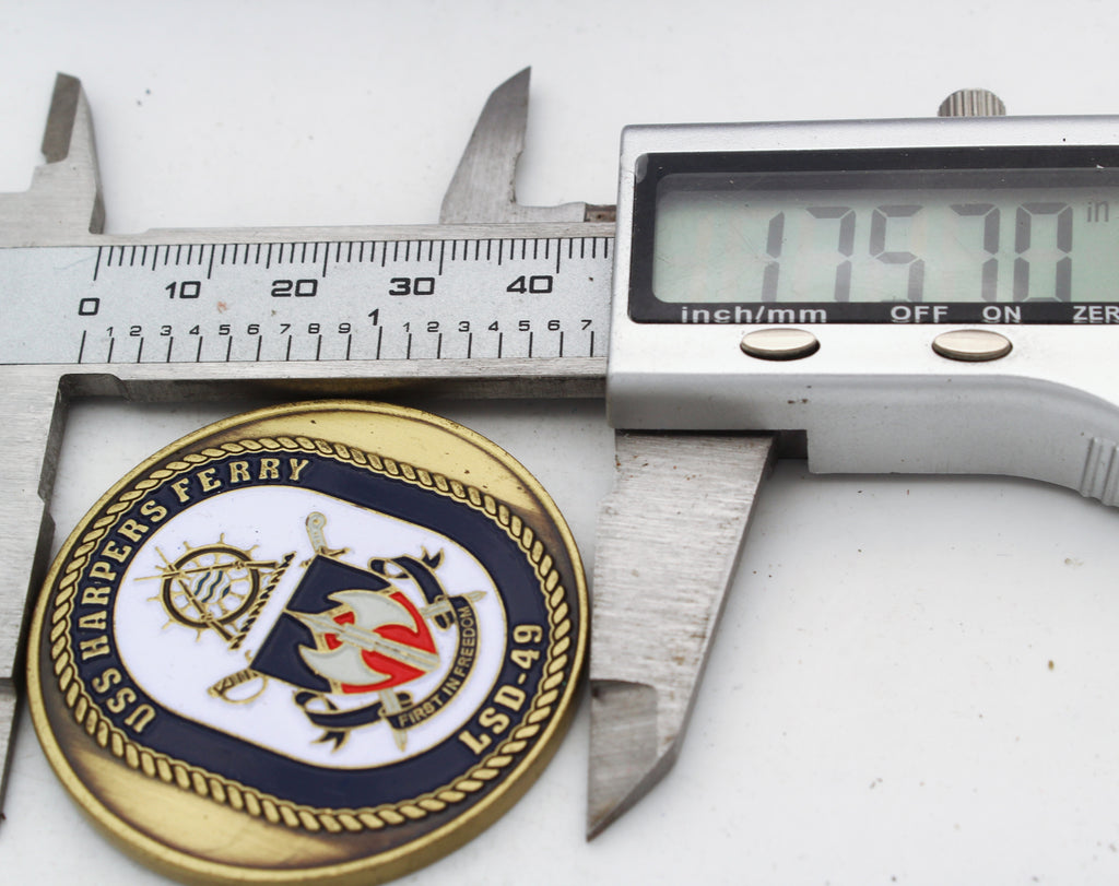 USS Harpers Ferry LSD-49 Challenge Coin US Navy Oath of Enlistment 1.75" Pre-Owned