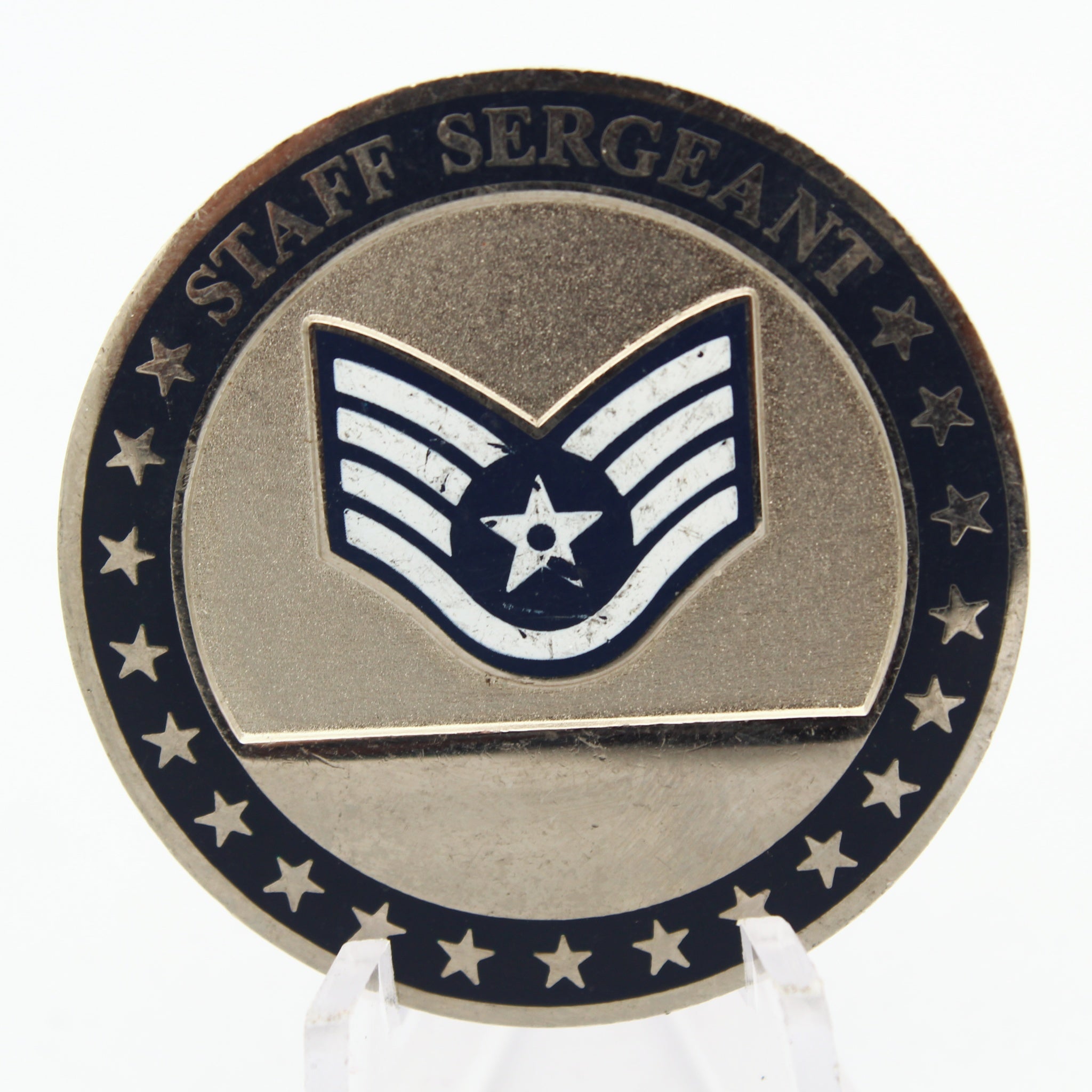 US Air Force Staff Sergeant Challenge Coin USAF Rank Challenge Coin 1.5" Pre-Owned