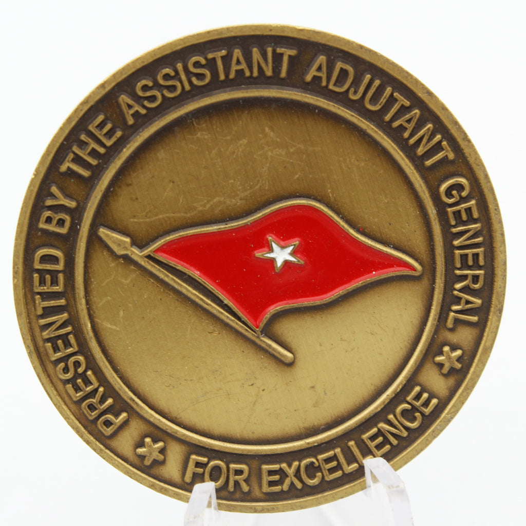 Alabama Army National Guard Assistant Adjutant General Challenge Coin 1.75" Pre-Owned