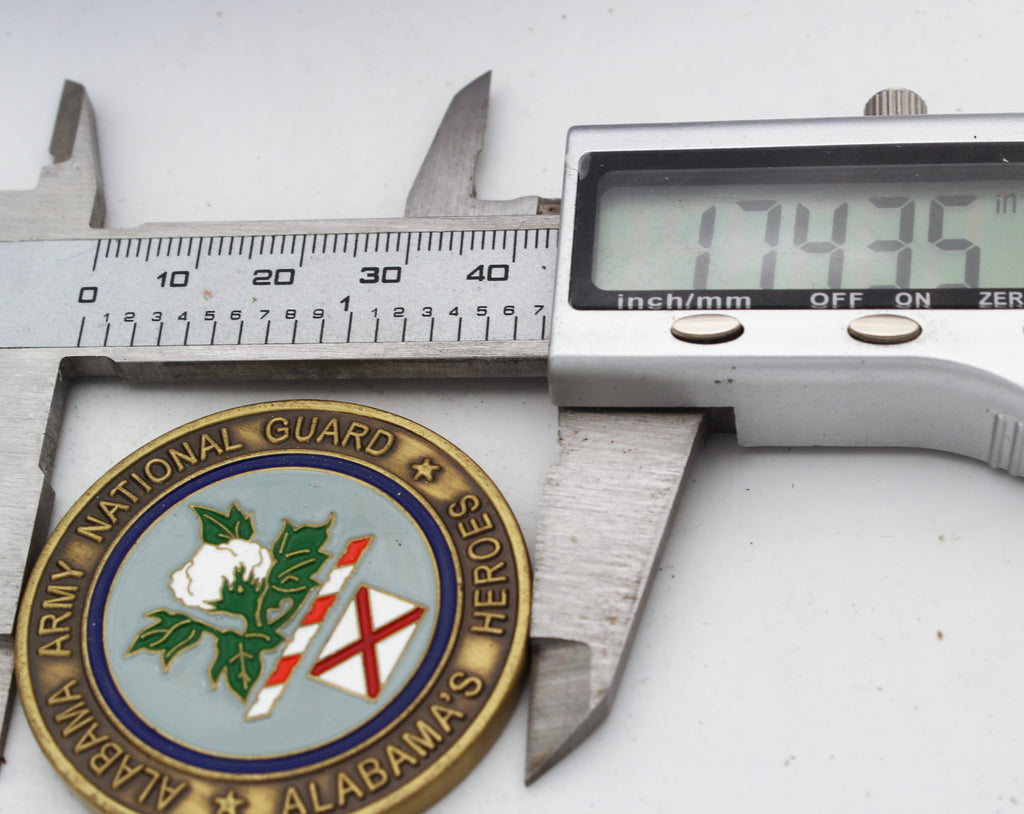 Alabama Army National Guard Assistant Adjutant General Challenge Coin 1.75" Pre-Owned