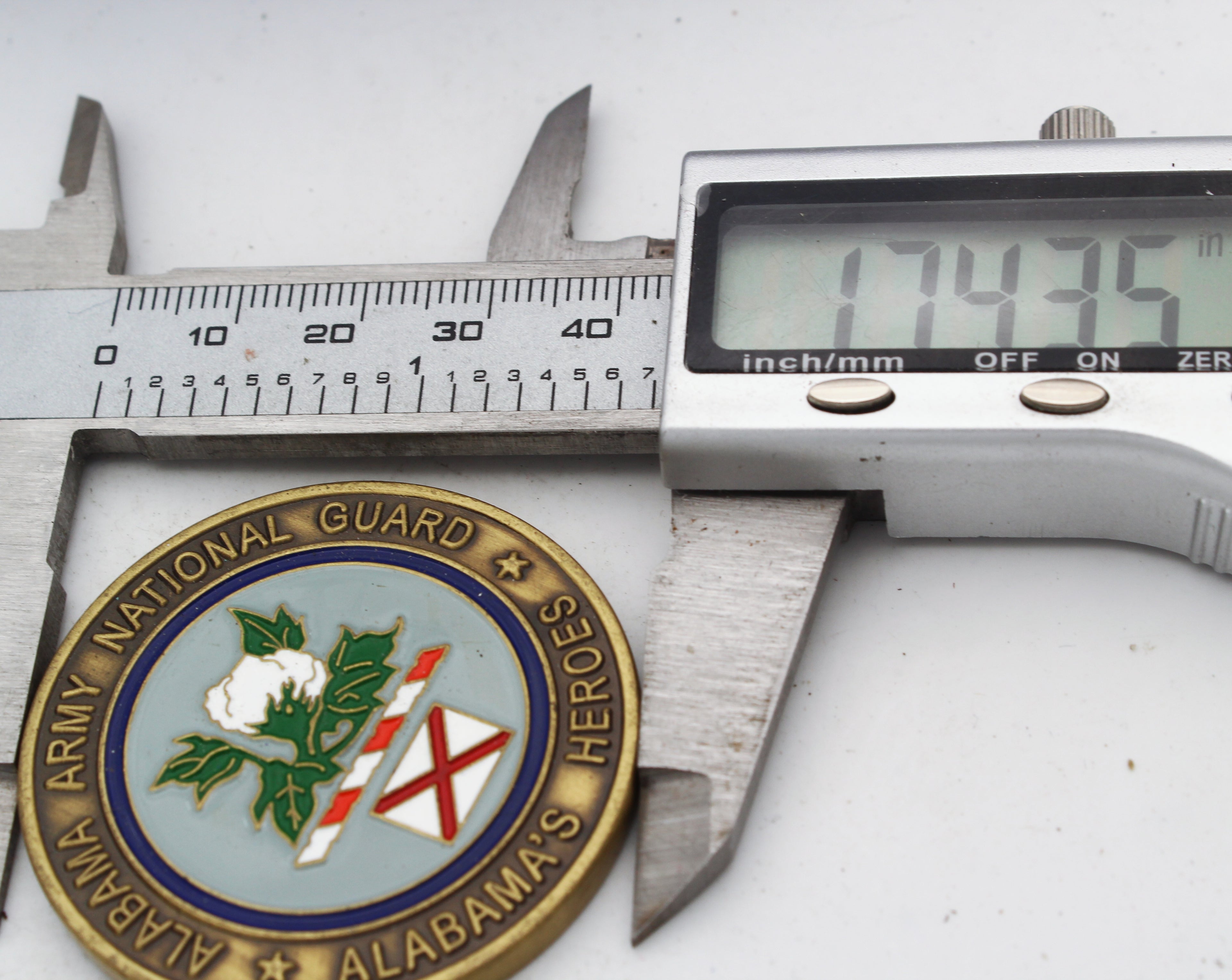 Alabama Army National Guard Assistant Adjutant General Challenge Coin 1.75" Pre-Owned