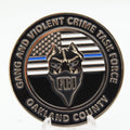 FBI Oakland County Gang and Violent Crime Task Force Challenge Coin 1.75" Copper Used