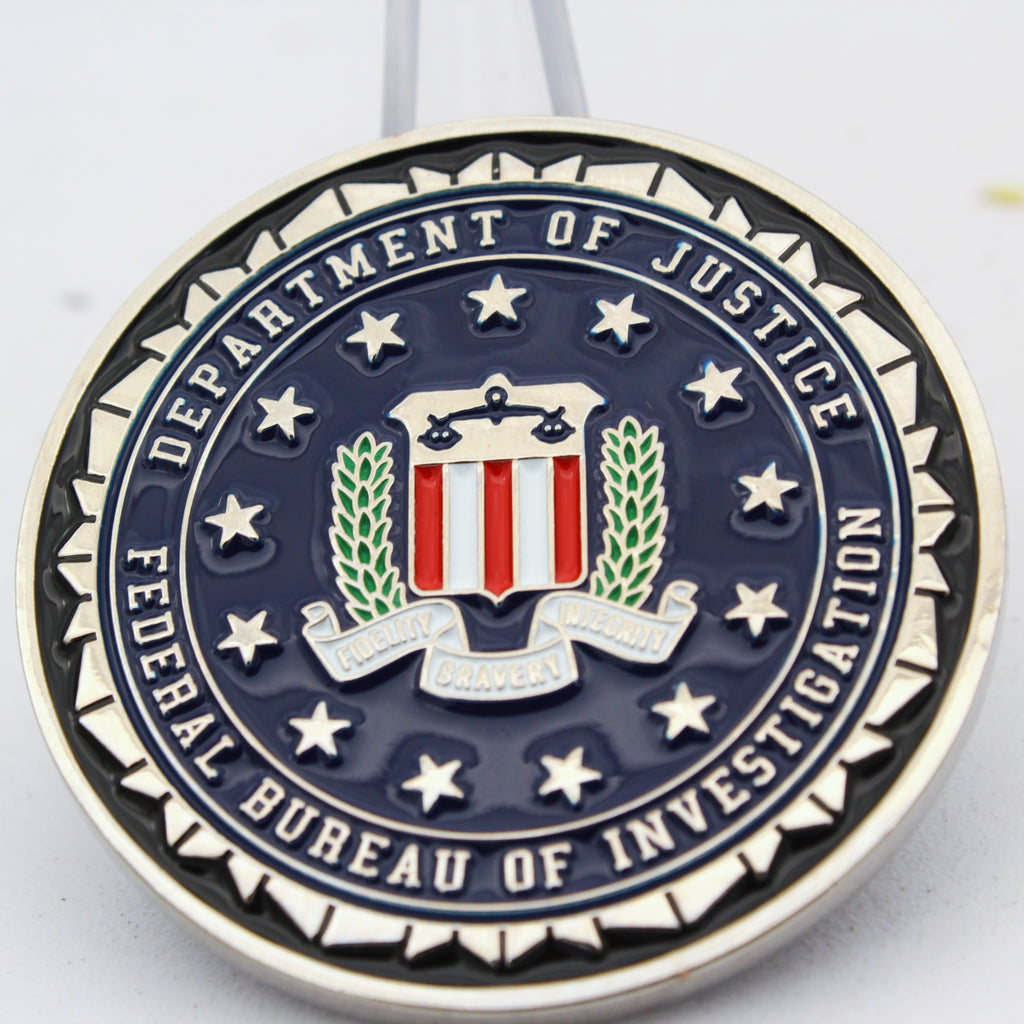 FBI Oakland County Gang and Violent Crime Task Force Challenge Coin 1.75" Copper Used