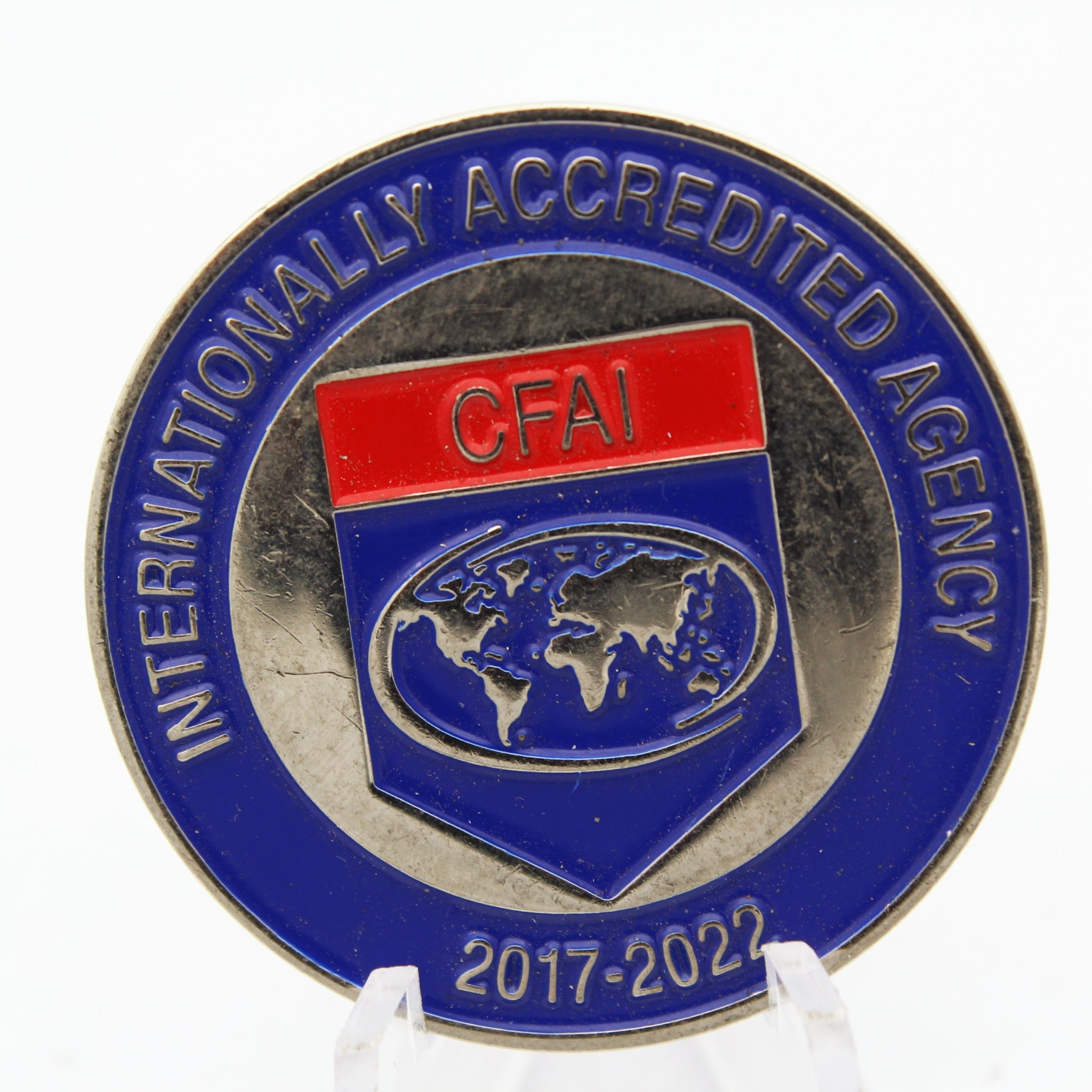 Cunningham Fire Rescue CFAI Internationally Accredited Agency Challenge Coin 1.5" Pre-Owned