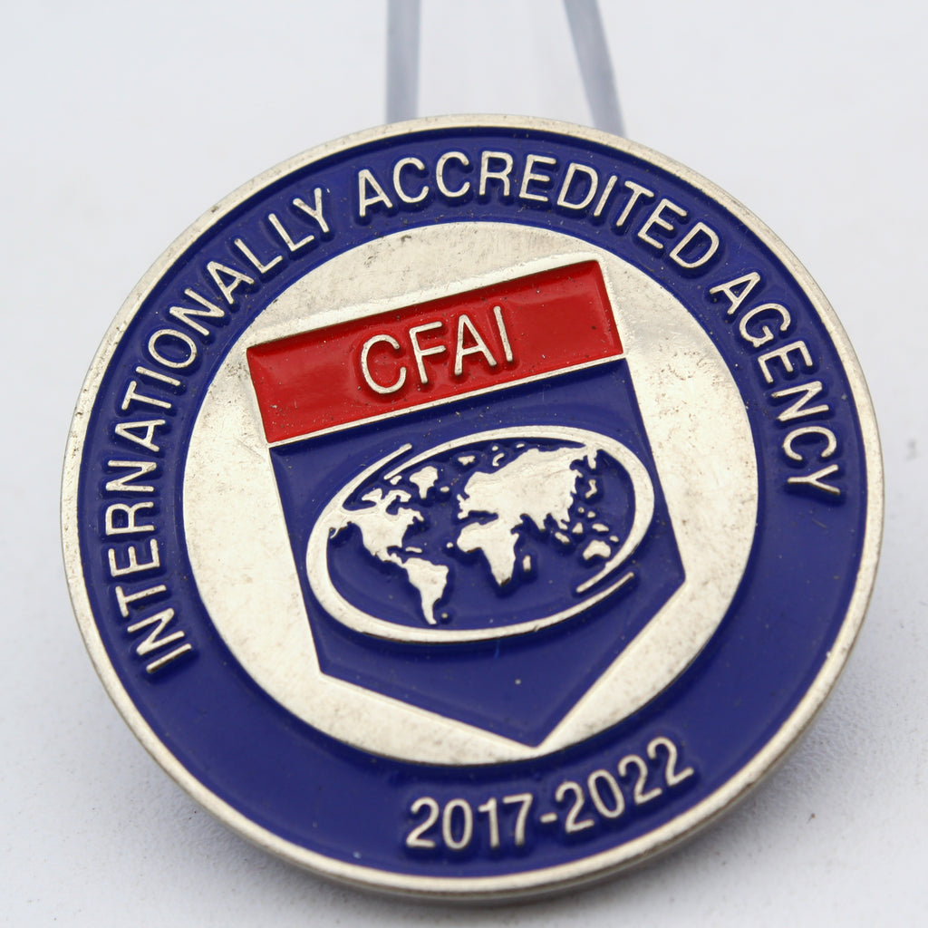 Cunningham Fire Rescue CFAI Internationally Accredited Agency Challenge Coin 1.5" Pre-Owned