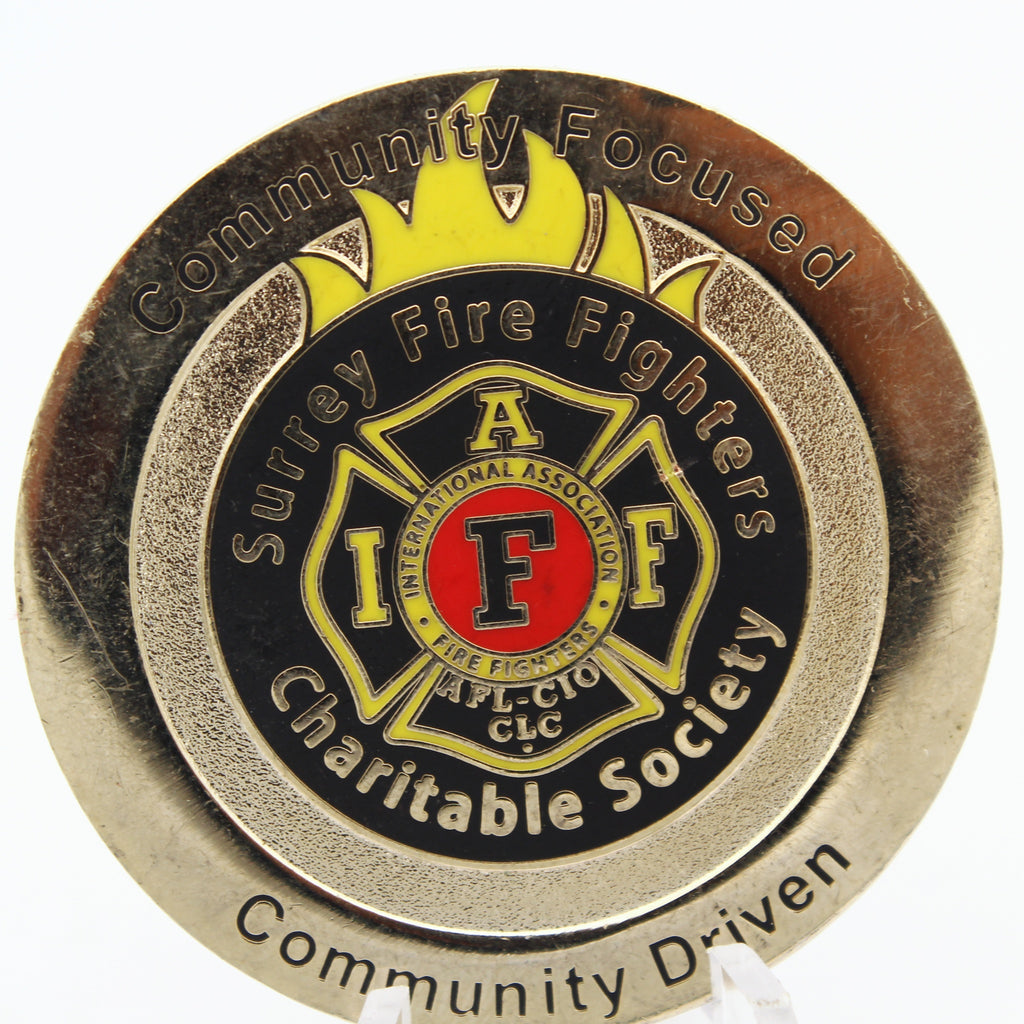 IAFF Surrey Fire Fighters Charitable Society Challenge Coin Local 1271 1.75"