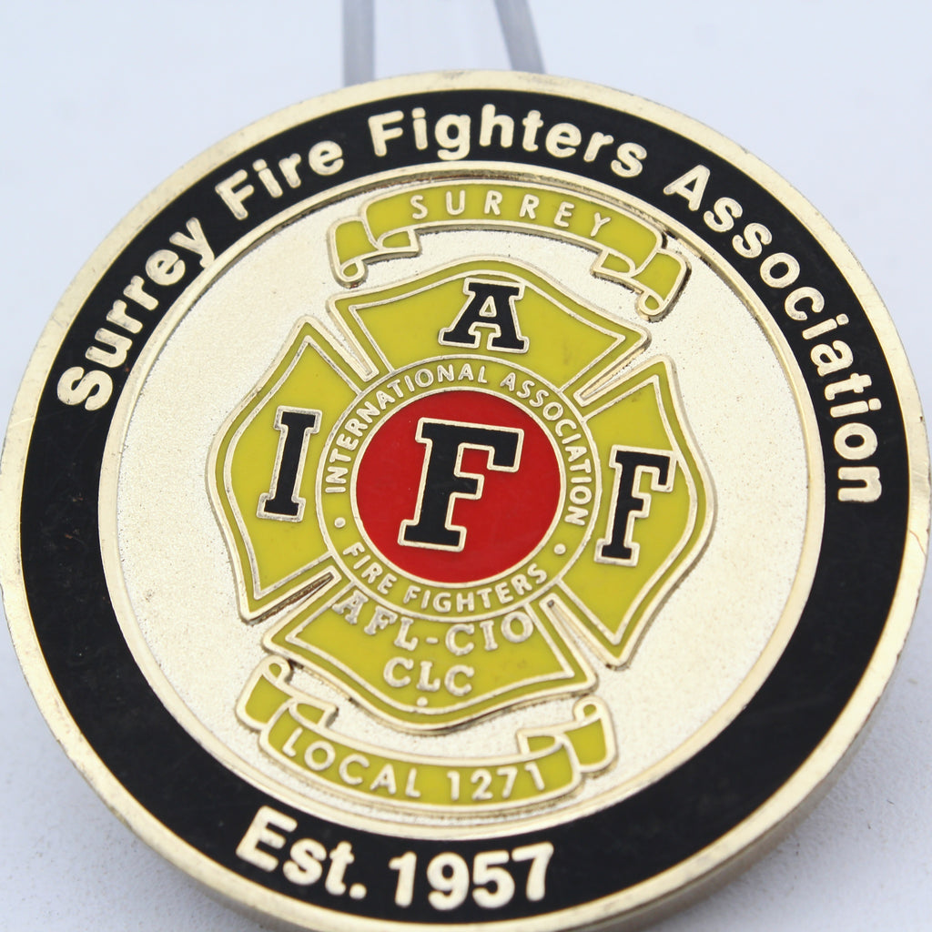 IAFF Surrey Fire Fighters Charitable Society Challenge Coin Local 1271 1.75"