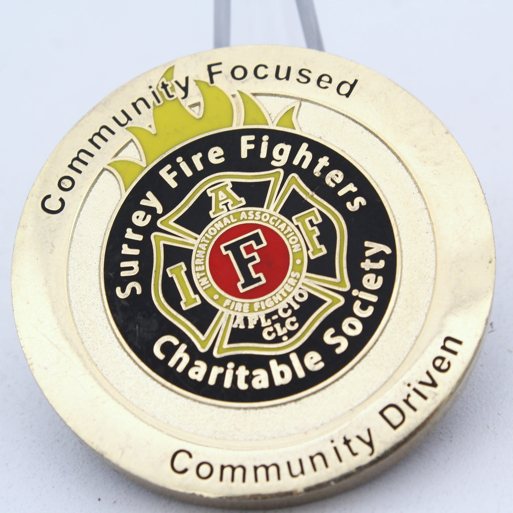 IAFF Surrey Fire Fighters Charitable Society Challenge Coin Local 1271 1.75"