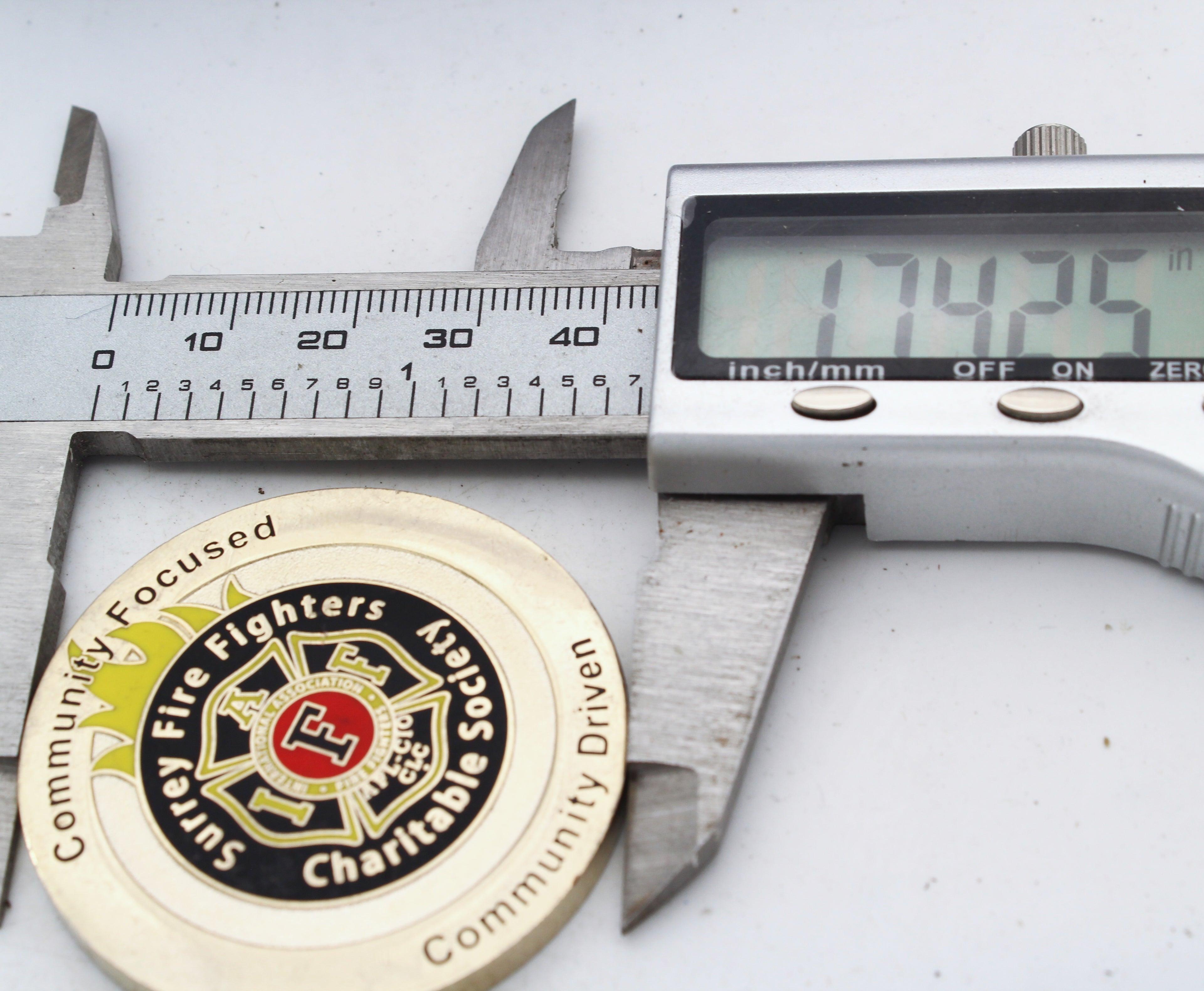 IAFF Surrey Fire Fighters Charitable Society Challenge Coin Local 1271 1.75"