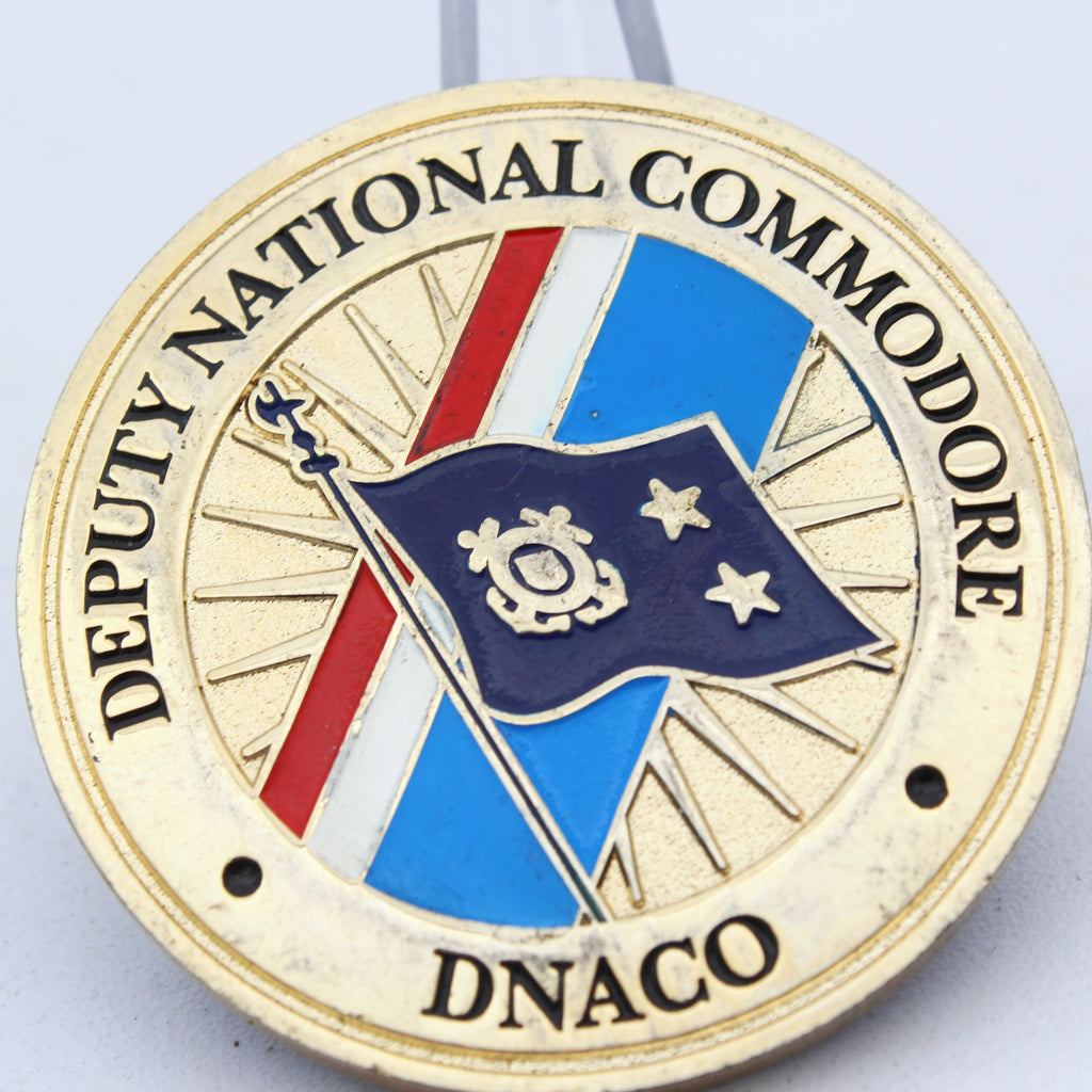 US Coast Guard Auxiliary DNACO Deputy National Commodore Challenge Coin 1.75" Pre-Owned