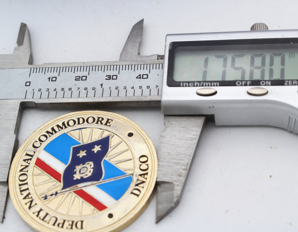 US Coast Guard Auxiliary DNACO Deputy National Commodore Challenge Coin 1.75" Pre-Owned