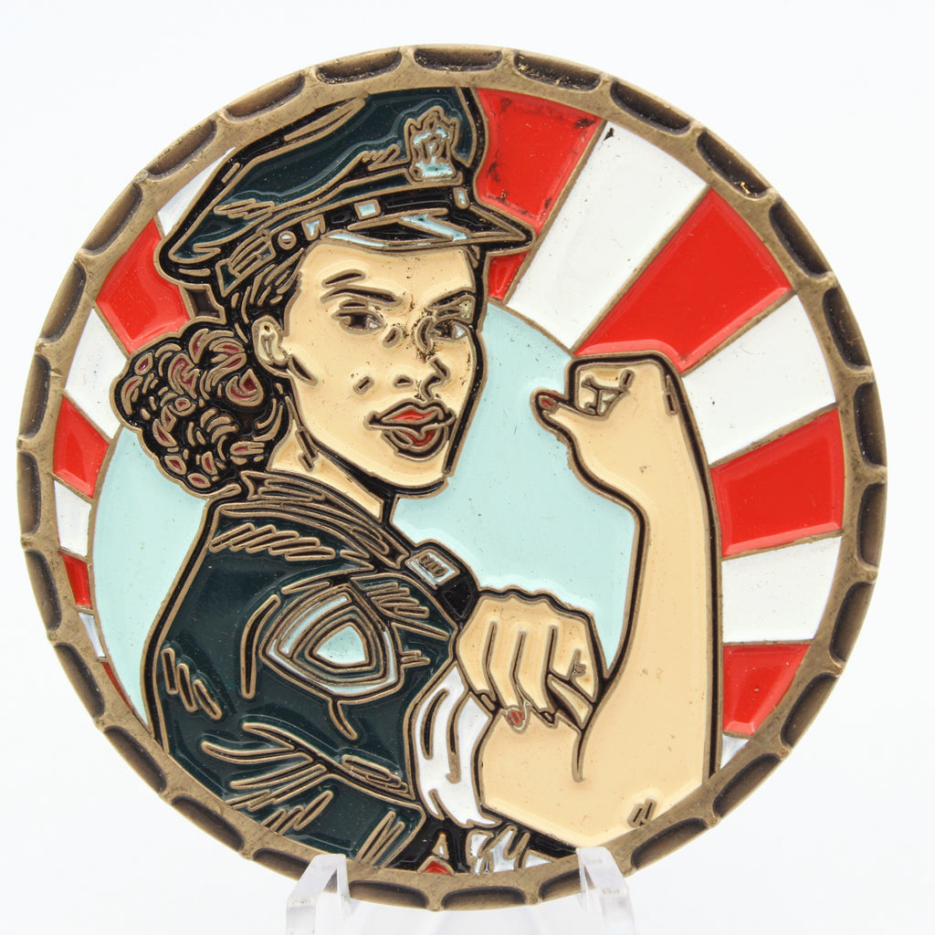 Massachusetts Association of Women in Law Enforcement Challenge Coin MAWLE 1.75” Copper Collectible Pre-owned