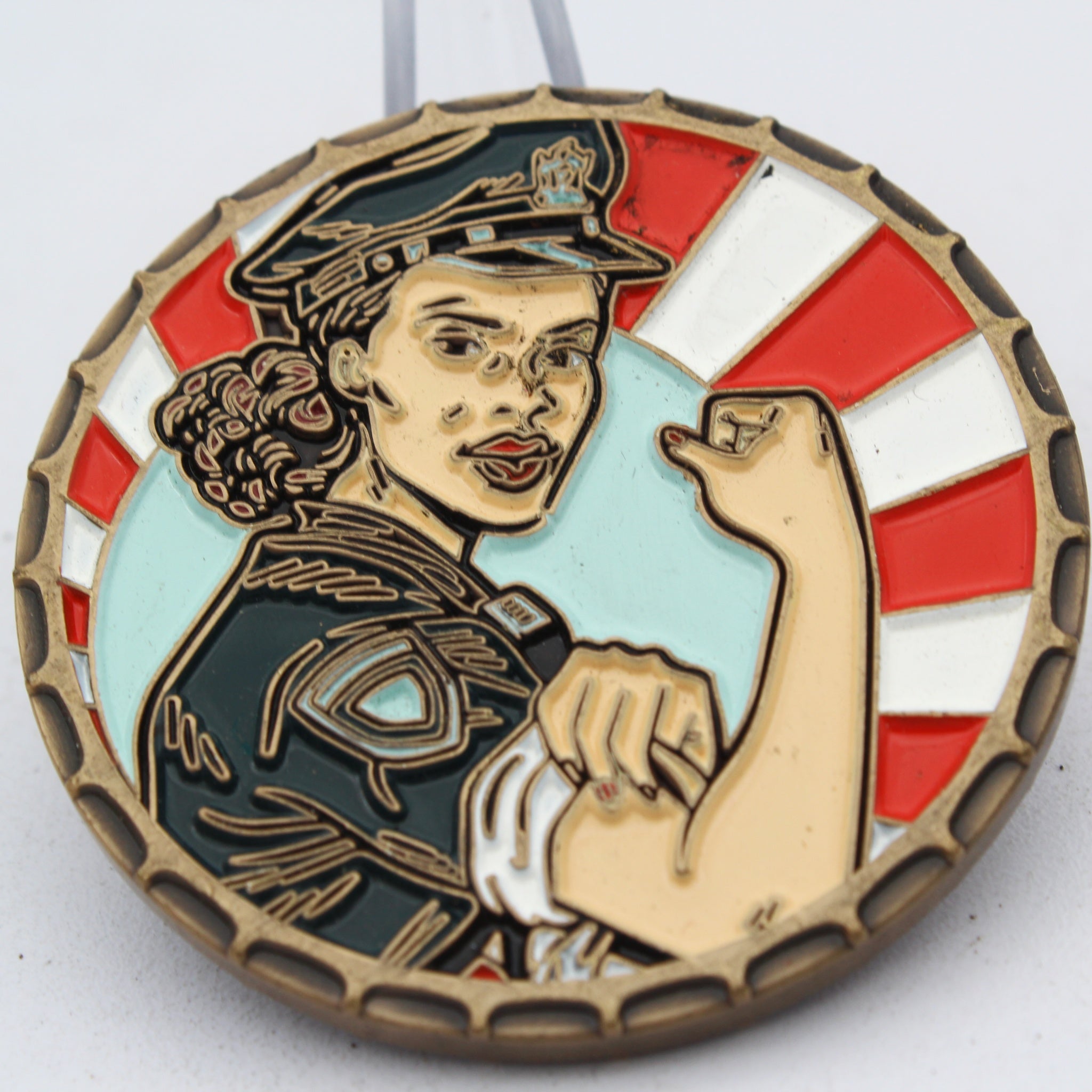 Massachusetts Association of Women in Law Enforcement Challenge Coin MAWLE 1.75” Copper Collectible Pre-owned