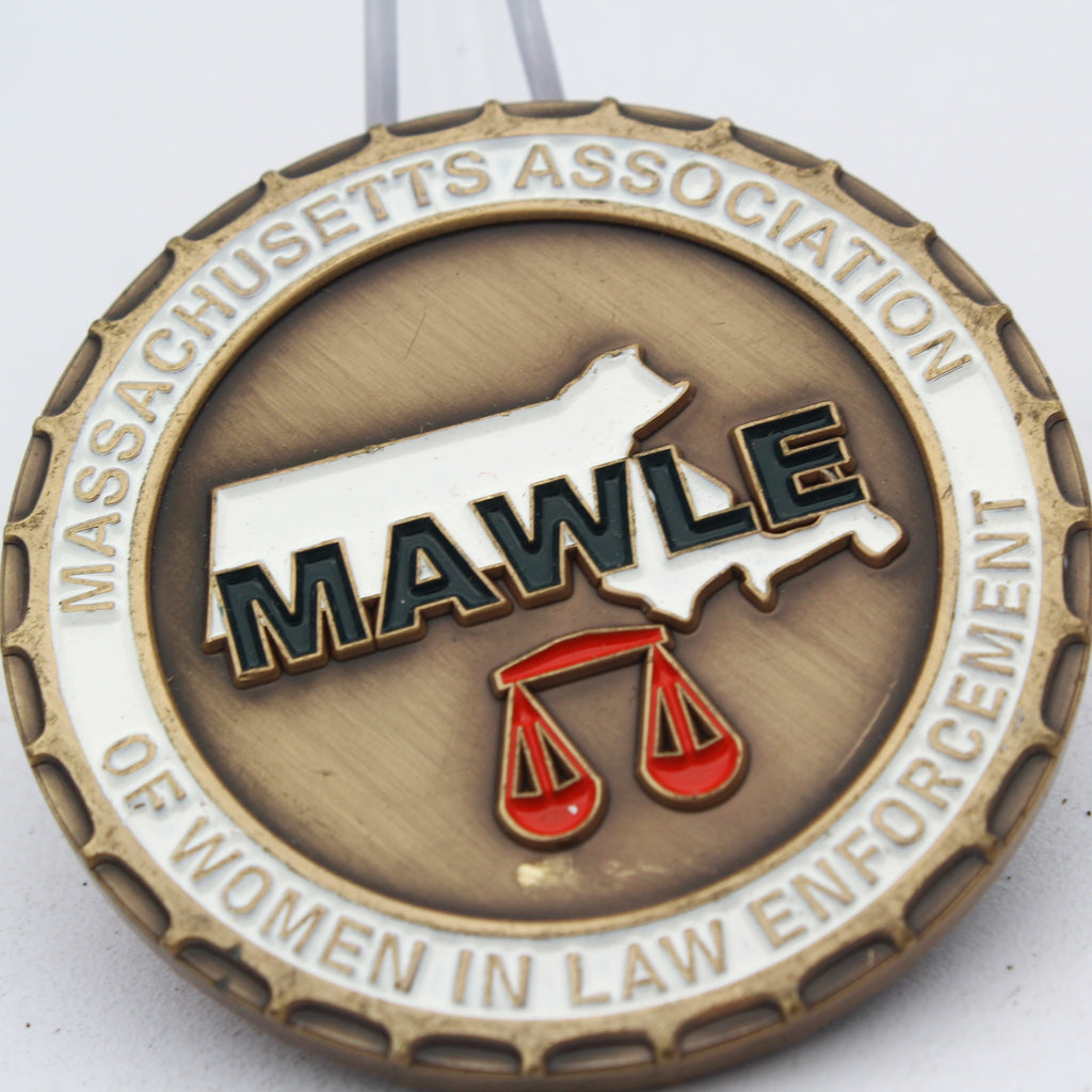 Massachusetts Association of Women in Law Enforcement Challenge Coin MAWLE 1.75” Copper Collectible Pre-owned